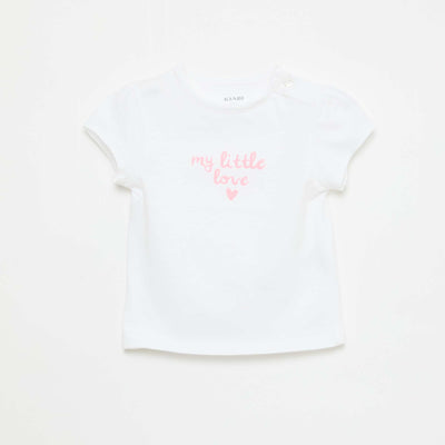 Short-sleeved jersey t-shirt WHITE