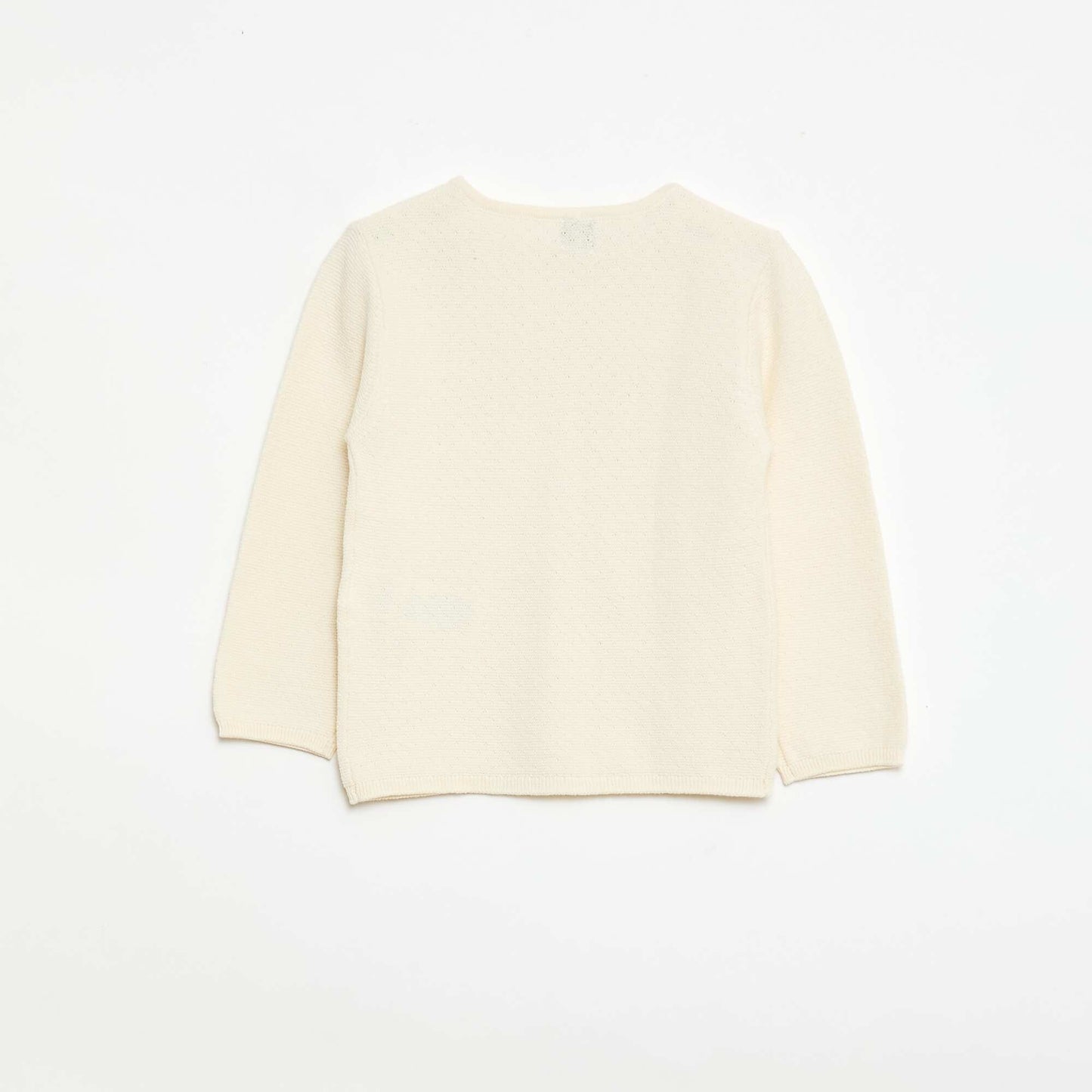 Openwork Knit Cardigan WHITE
