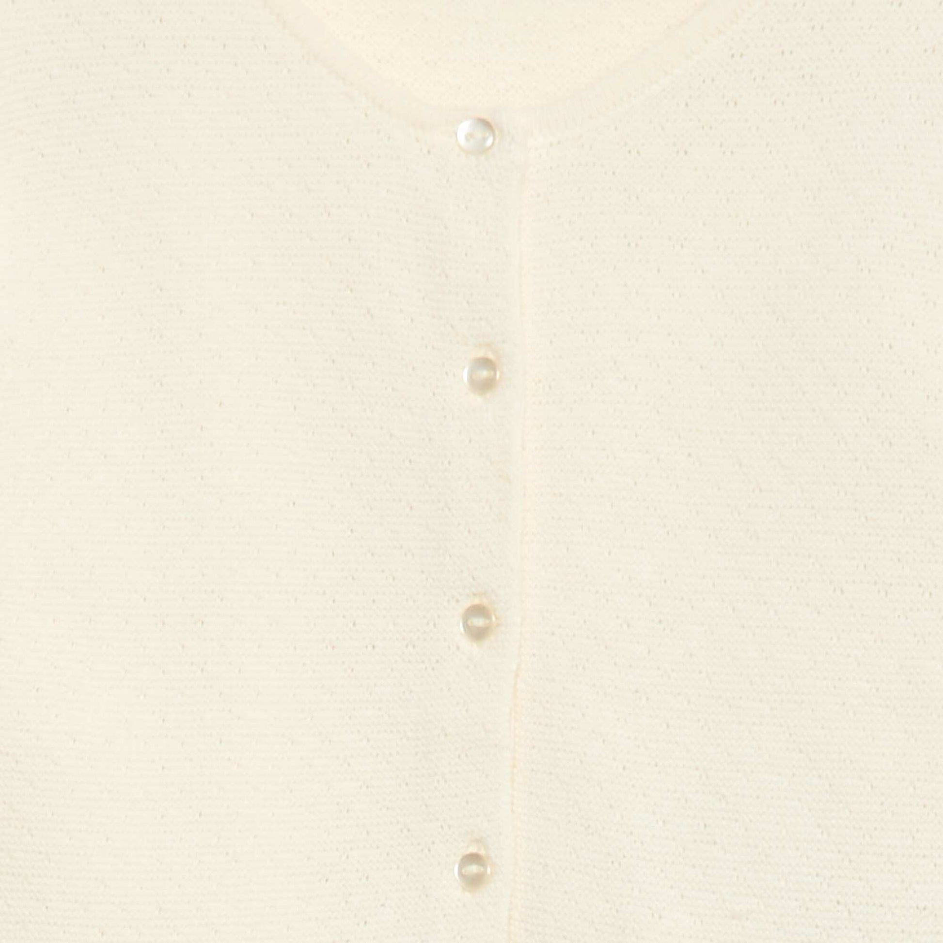 Openwork Knit Cardigan WHITE
