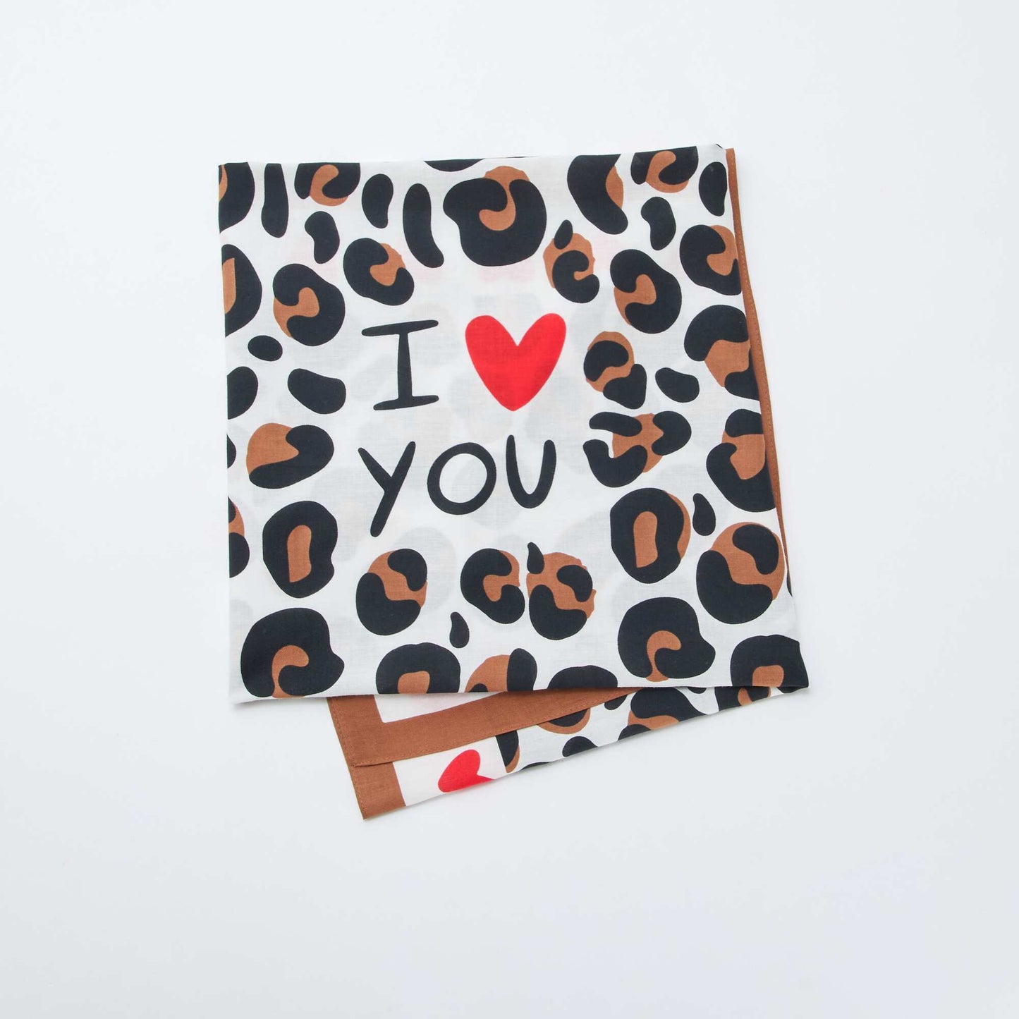 Fantasy Print Scarf (100x100 cm) - Valentine's Day WHITE