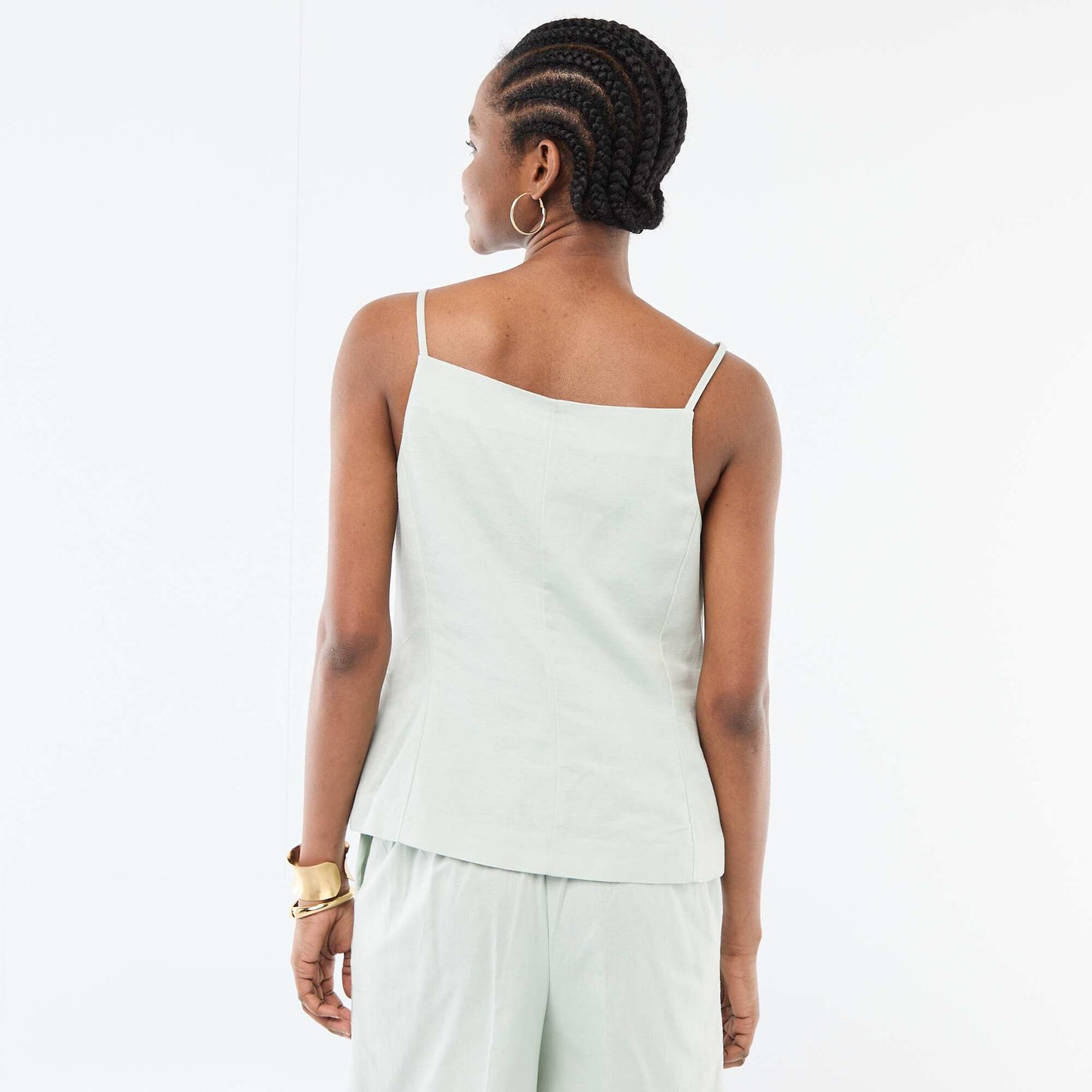 Sleeveless Strappy Vest BLUE