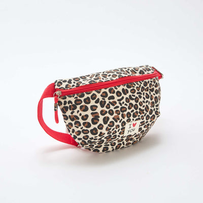 Leopard Print Bum Bag - Valentine's Day WHITE