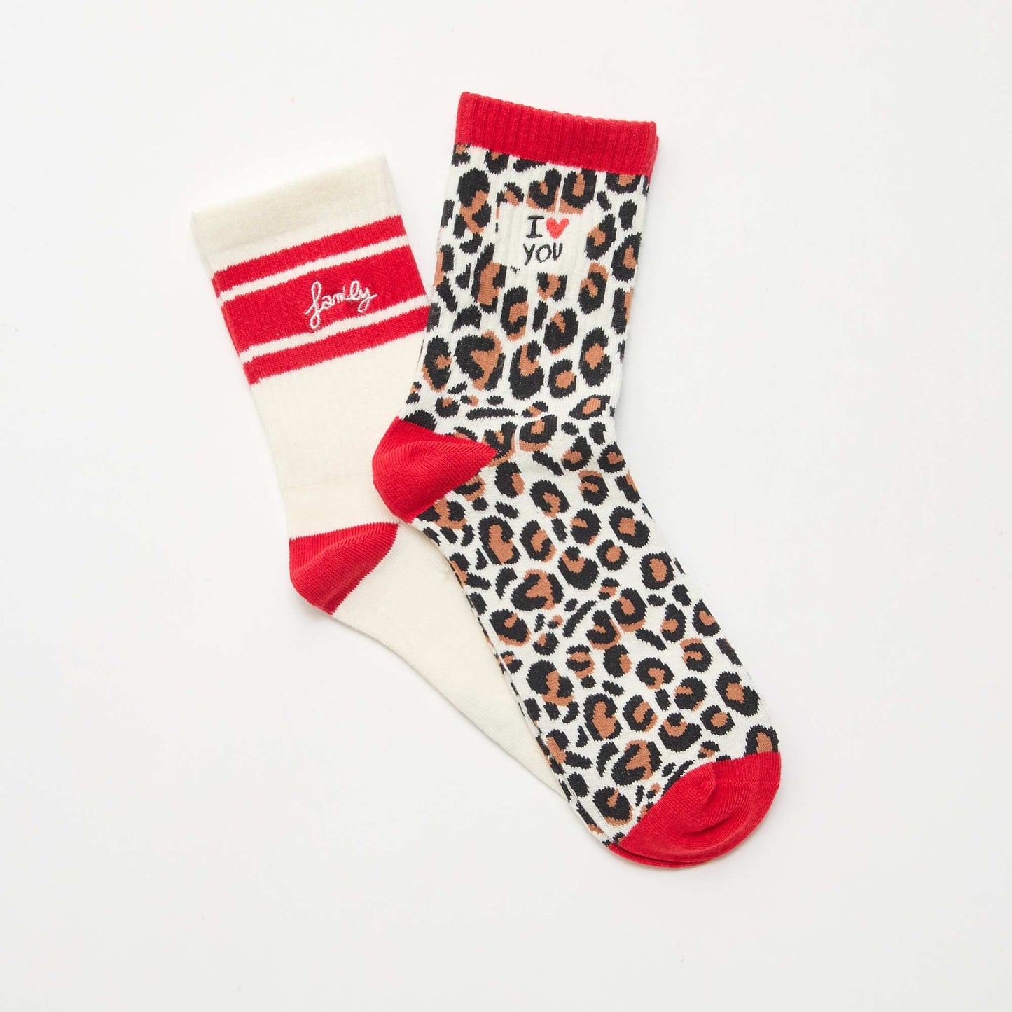 2-Pack of Novelty Socks - Valentine's Day WHITE