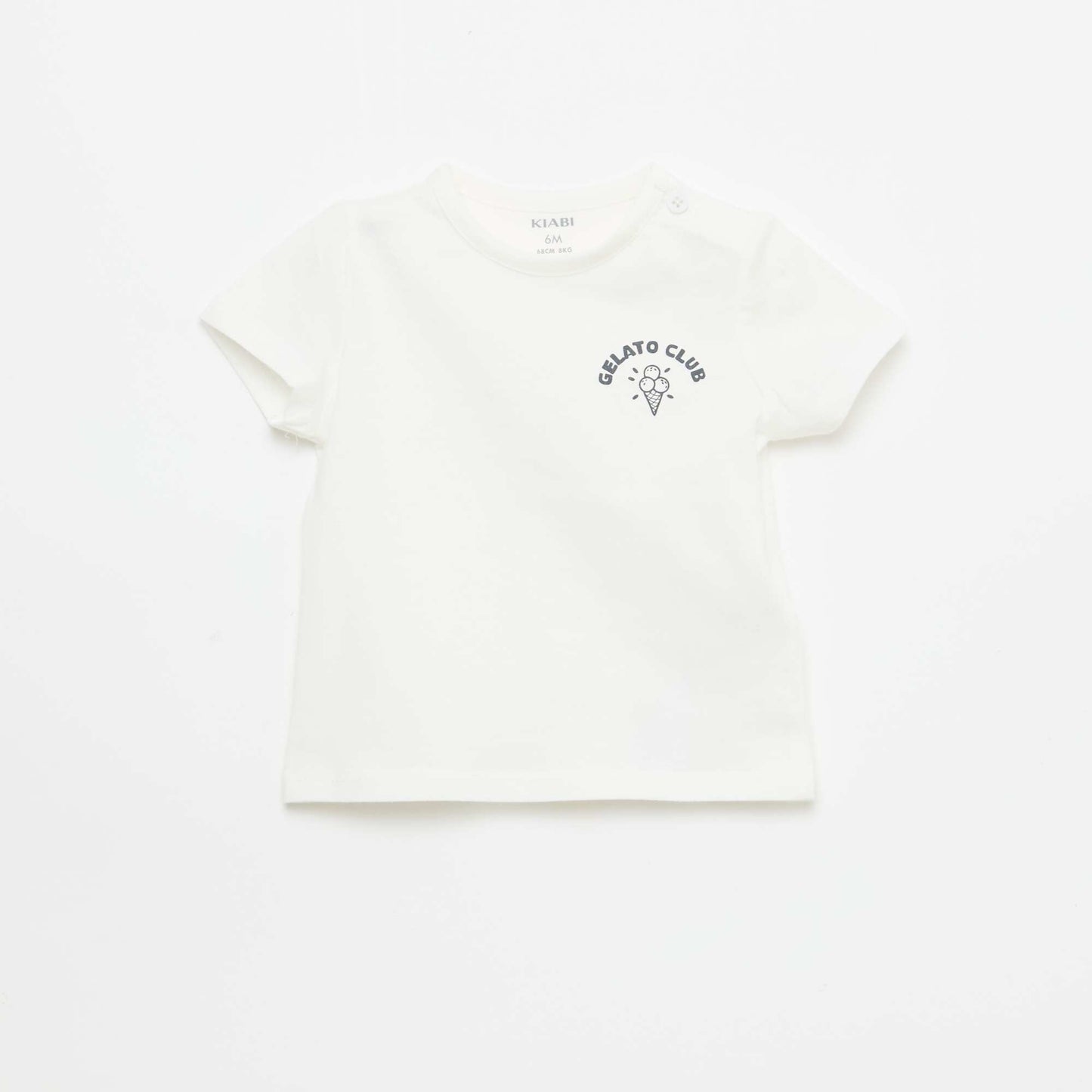 Printed Short-Sleeved T-shirt WHITE