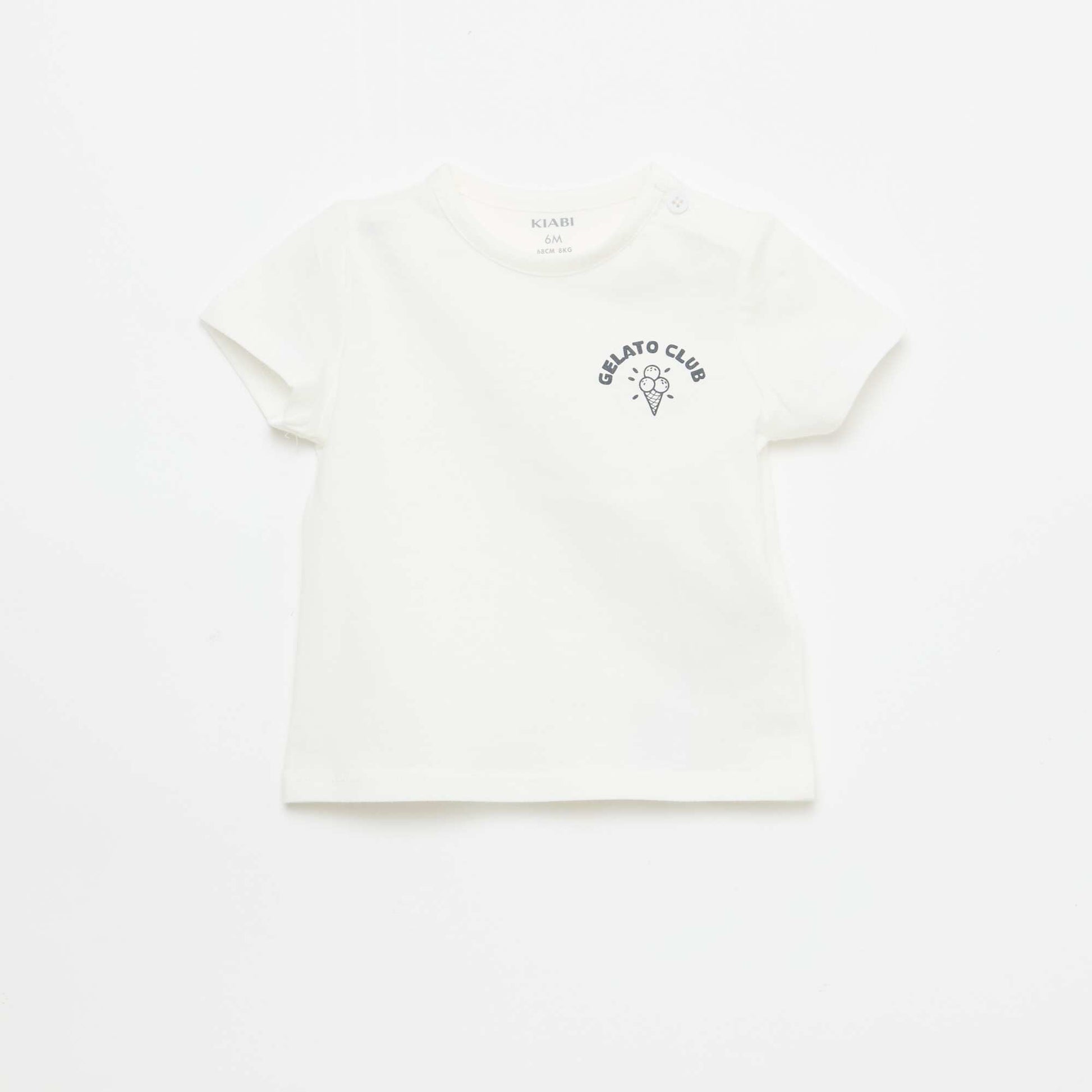 Printed Short-Sleeved T-shirt WHITE