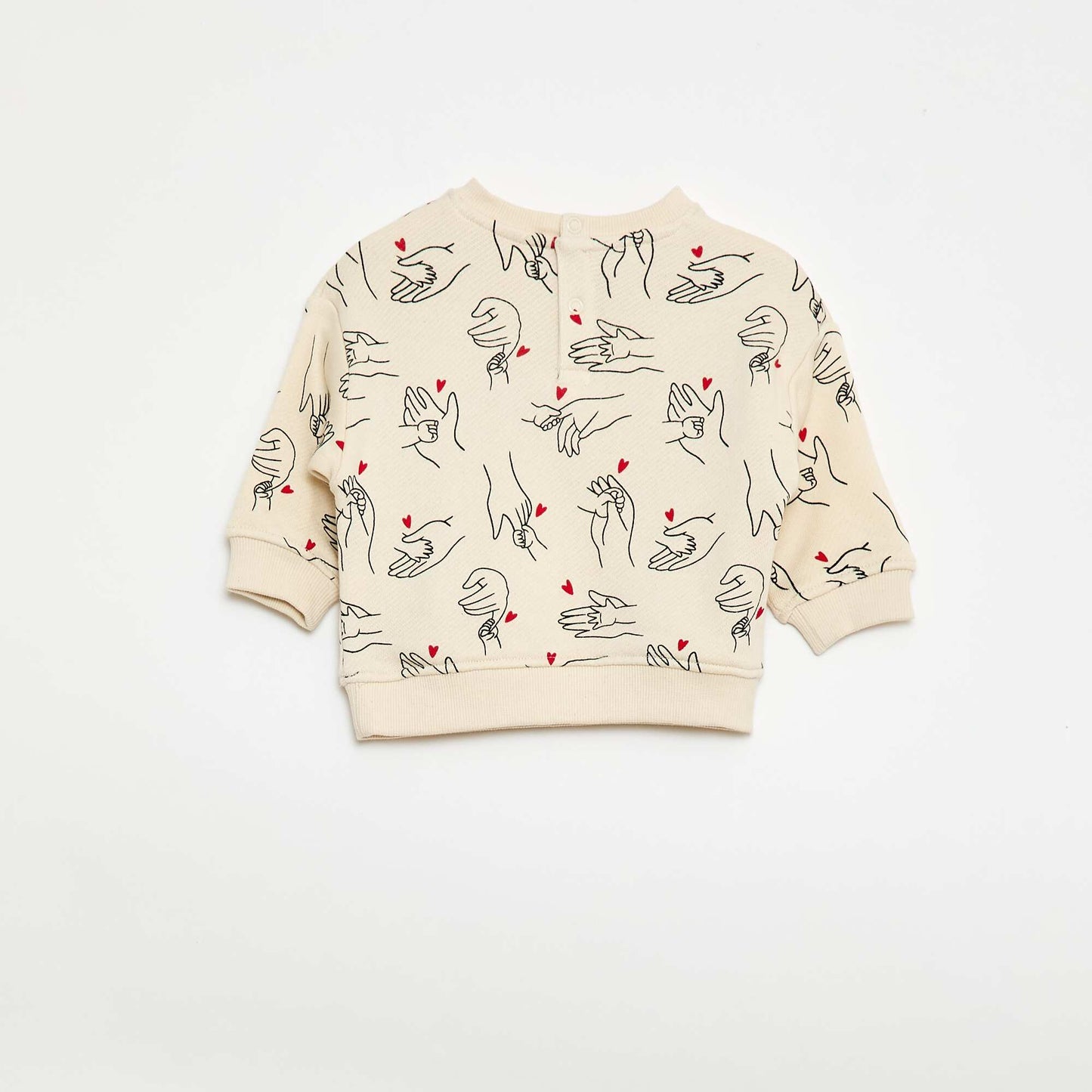 Round Neck Sweatshirt - Valentine's Day WHITE