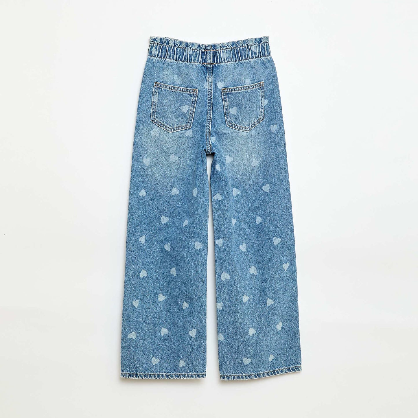 Printed Wide Leg Jeans BLUE