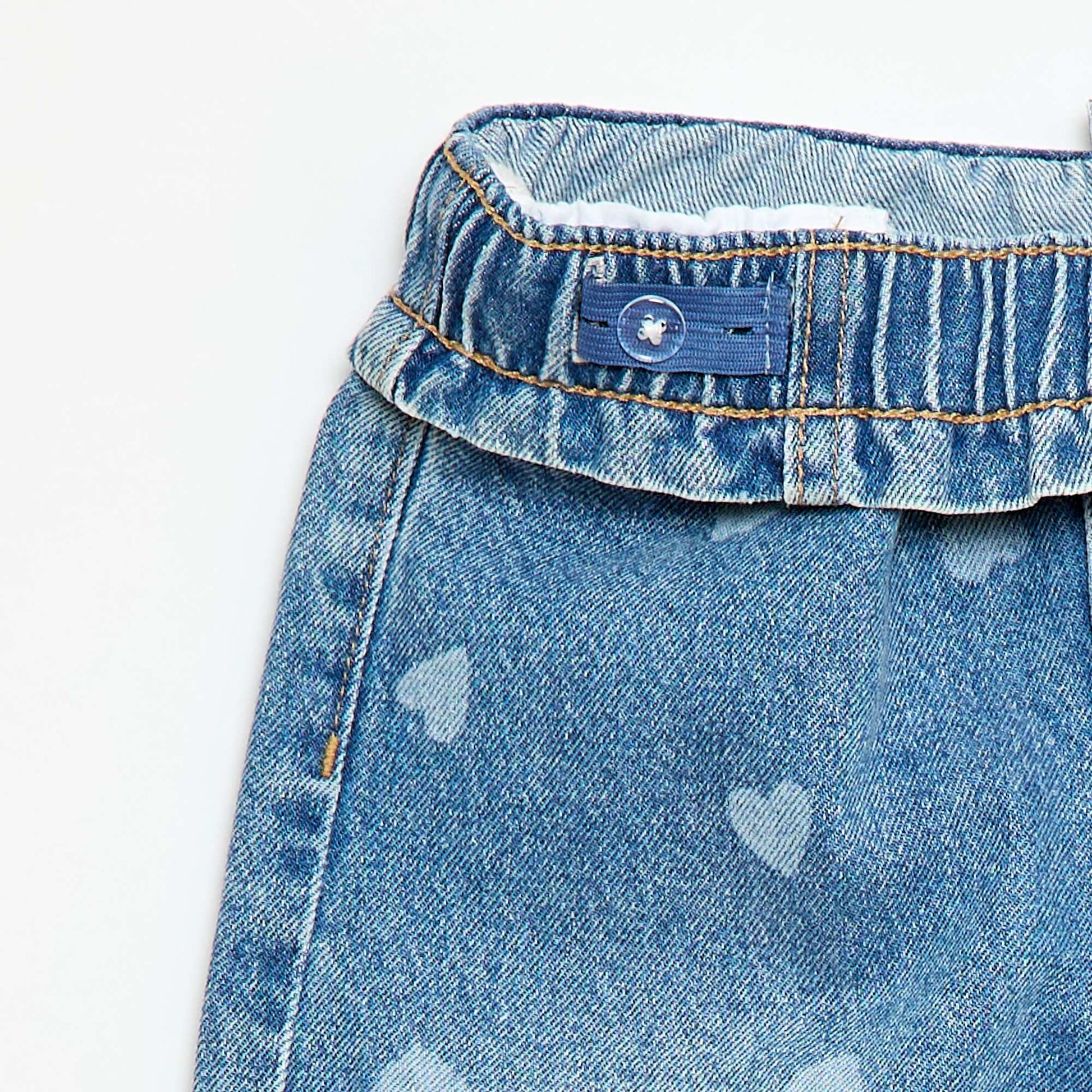 Printed Wide Leg Jeans BLUE