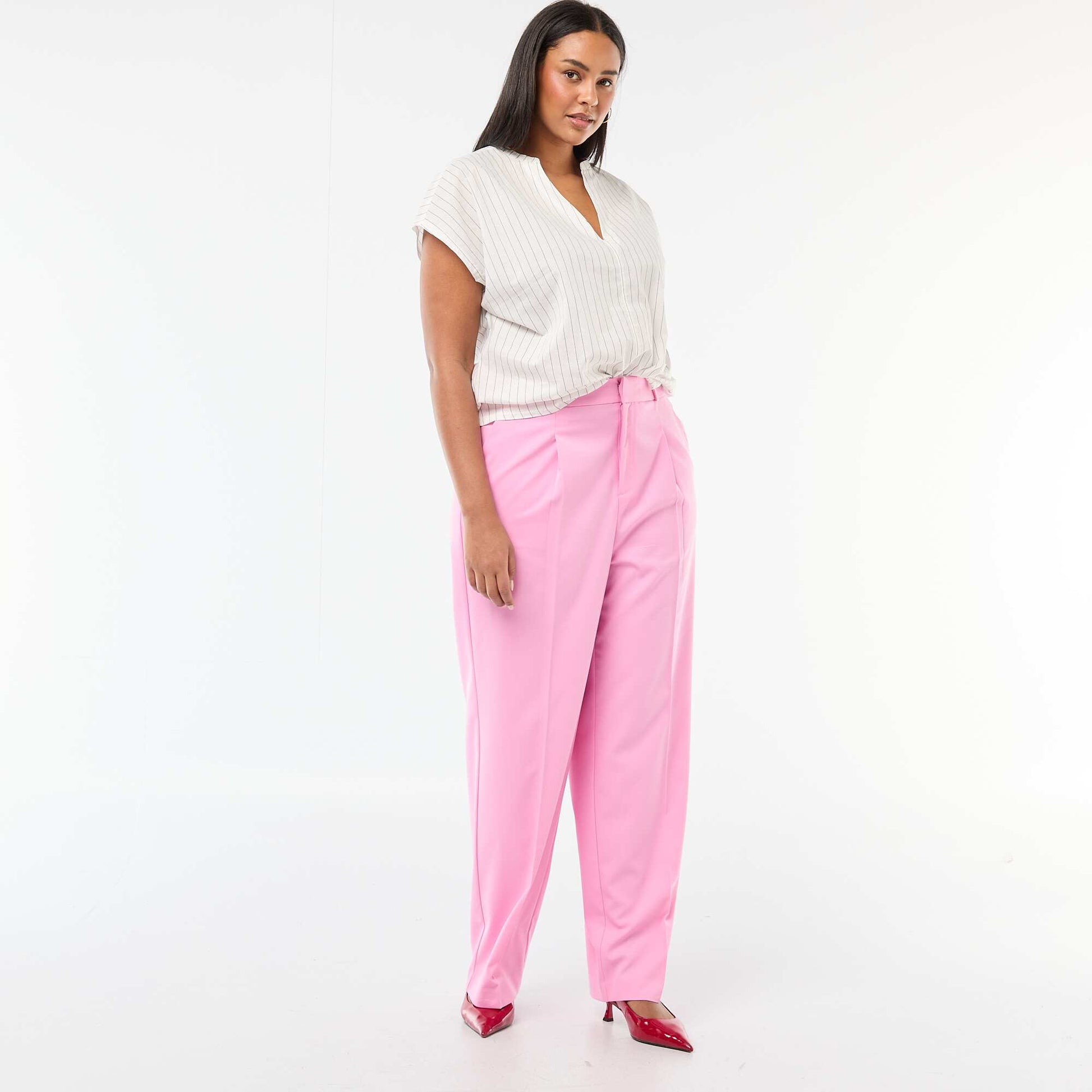 Light short-sleeved blouse WHITE