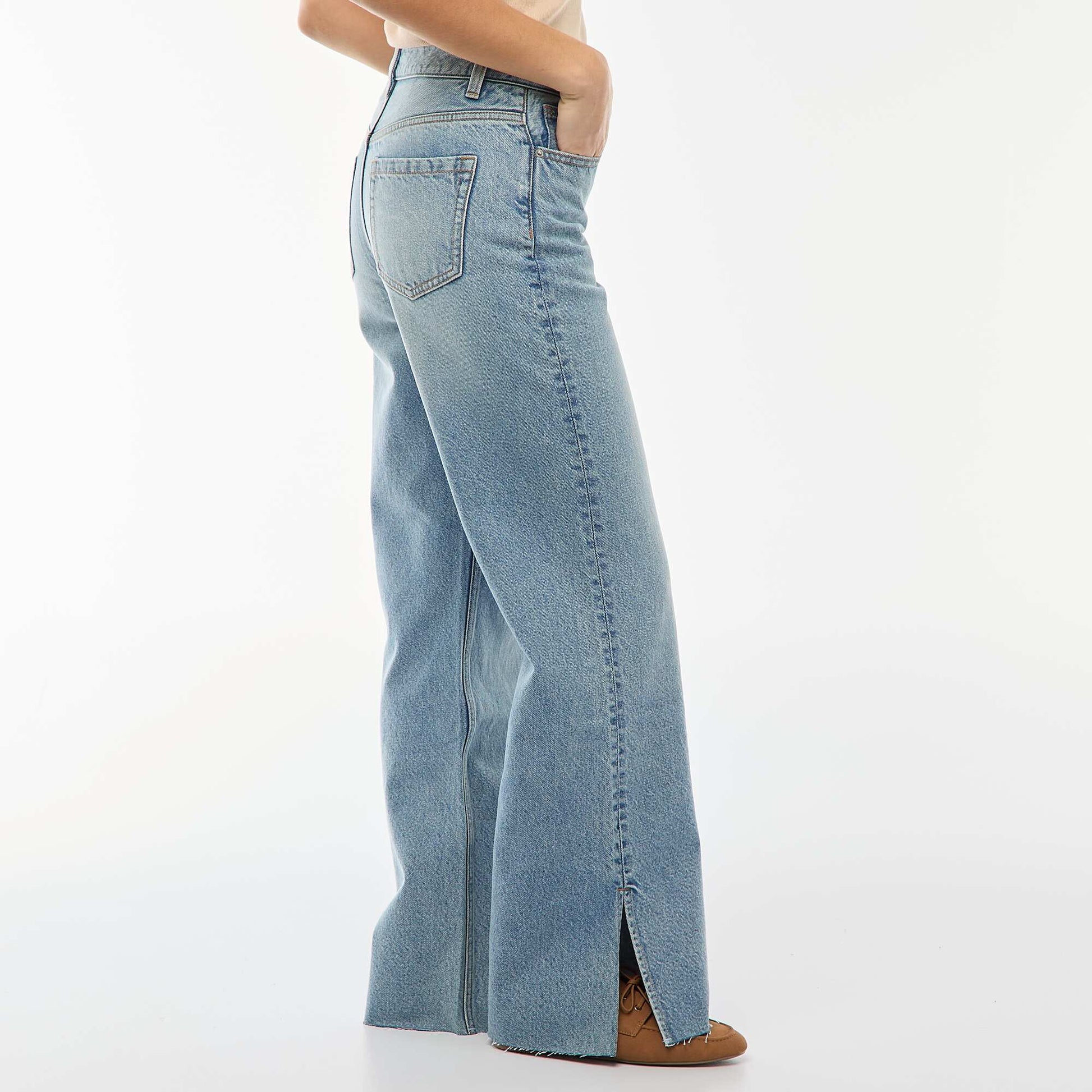 High-waisted flare/bootcut jeans BLUE