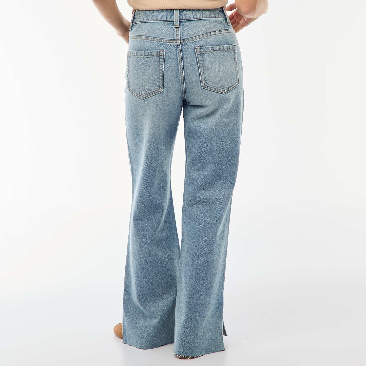 High-waisted flare/bootcut jeans BLUE