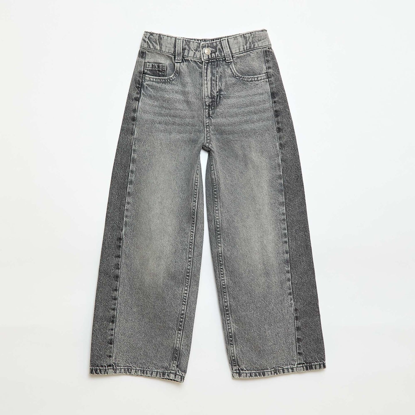 Wide Leg Two-Tone Trousers GREY
