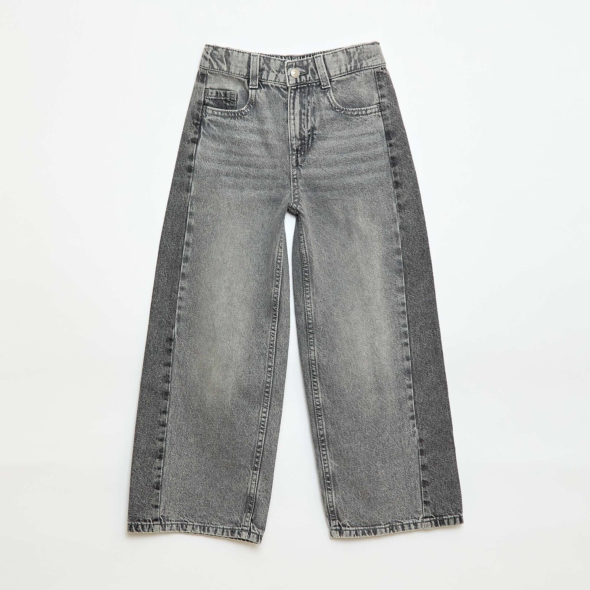 Wide Leg Two-Tone Trousers GREY