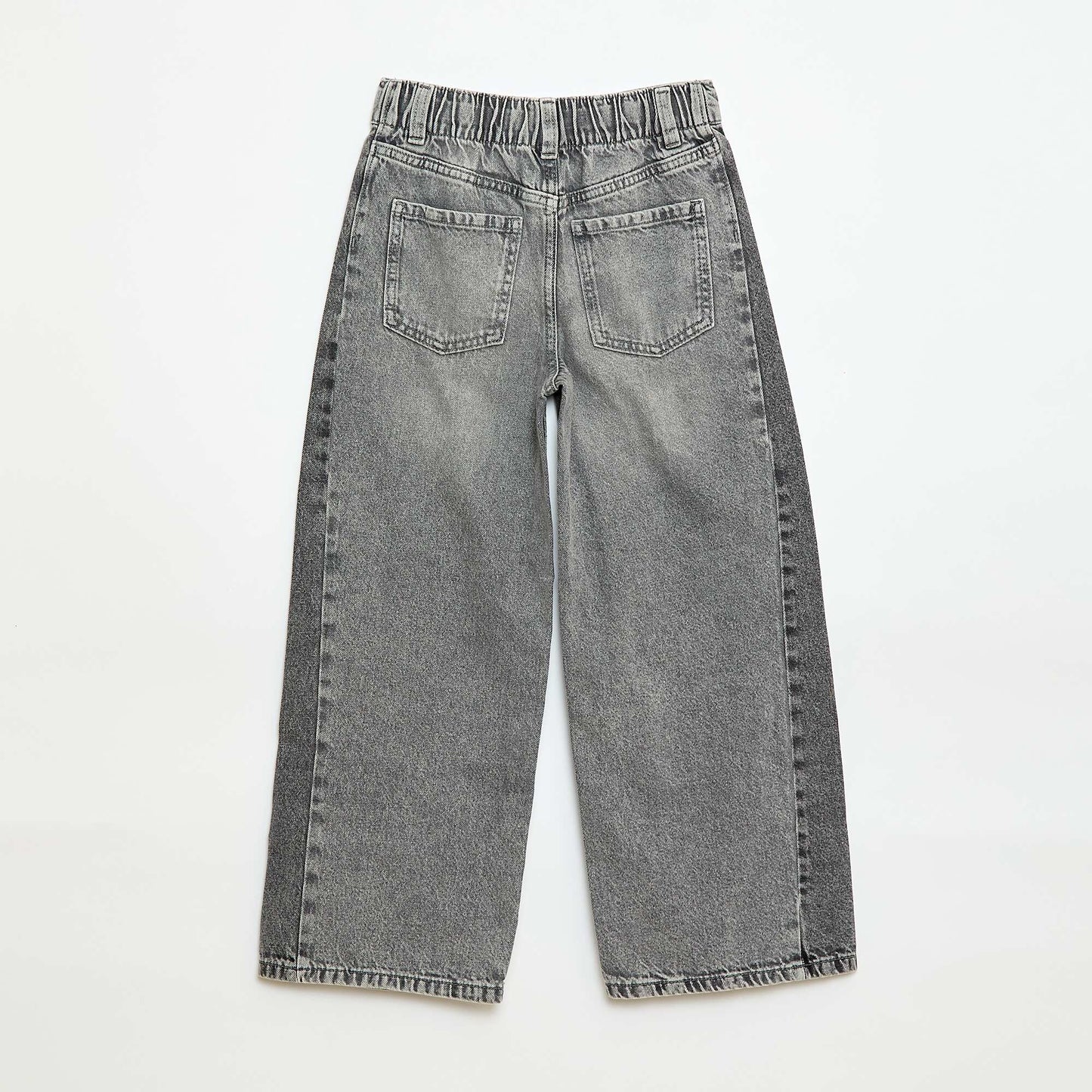 Wide Leg Two-Tone Trousers GREY