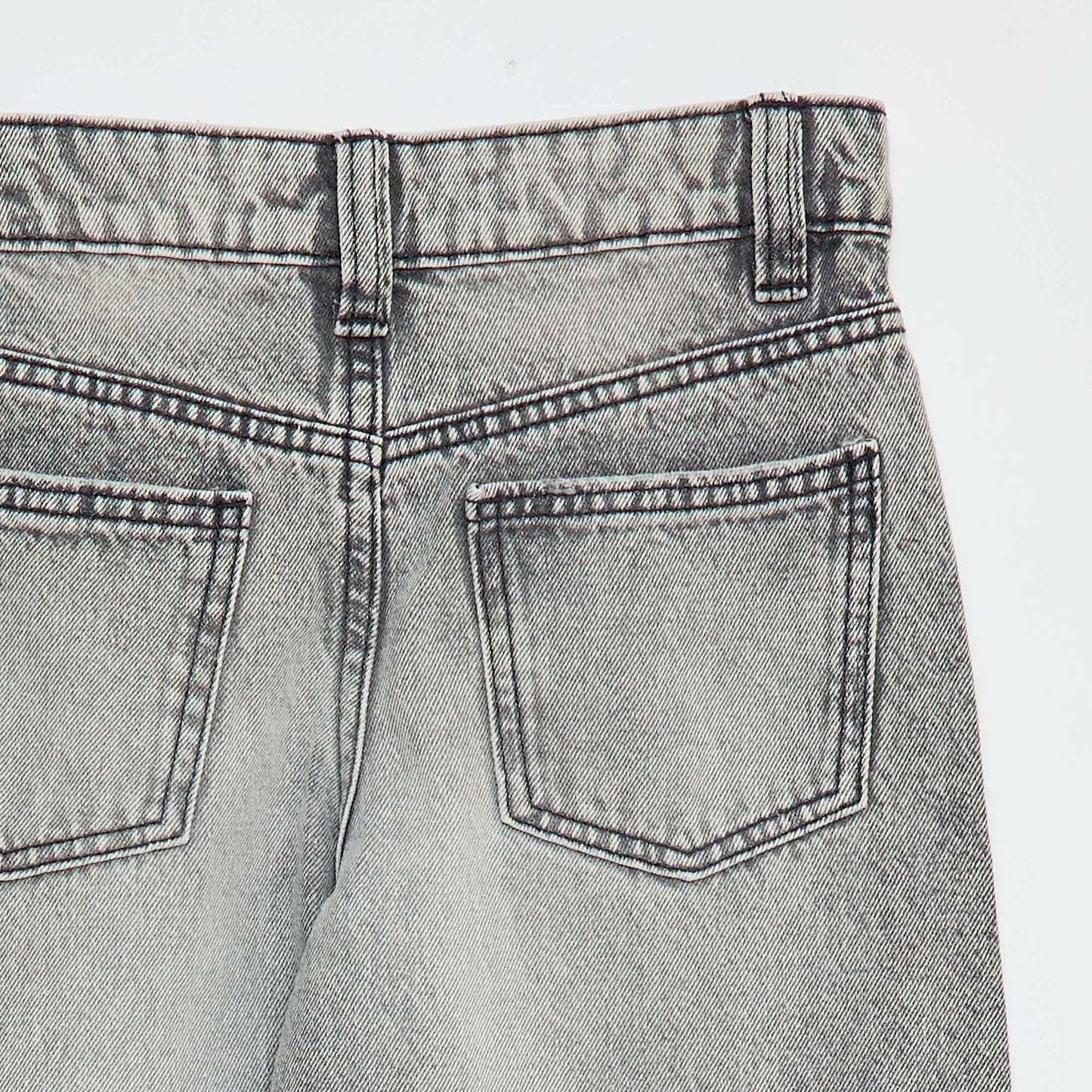Denim Wide-Leg Pants GREY