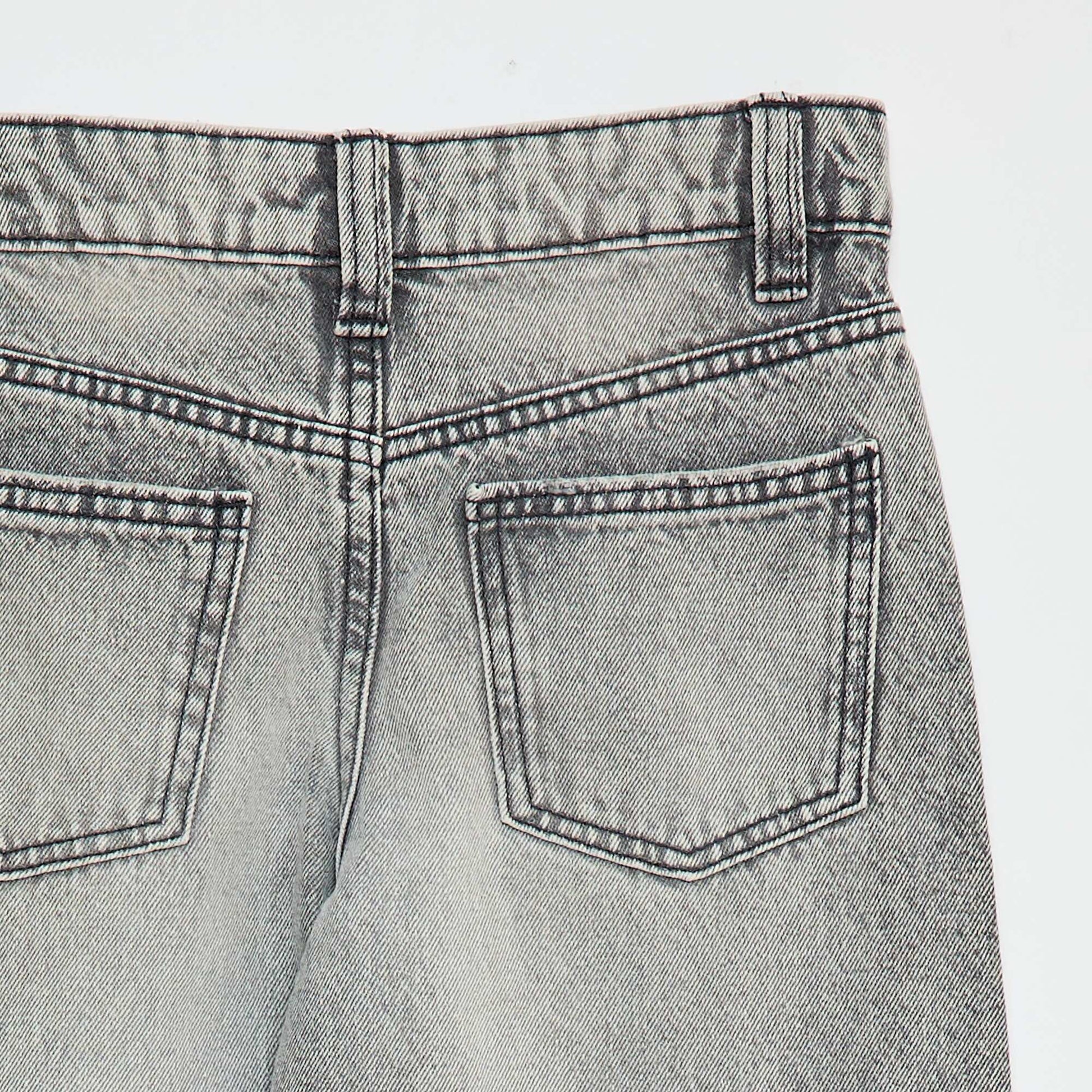 Denim Wide-Leg Pants GREY