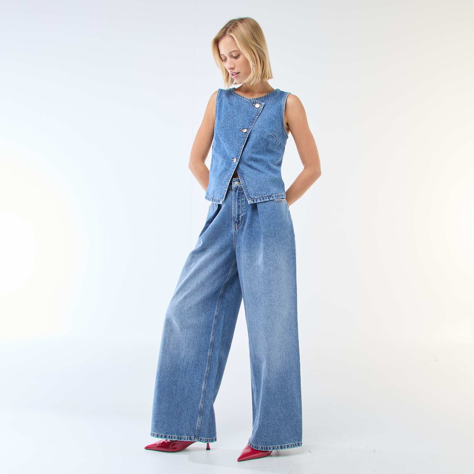 Denim Suit Vest BLUE