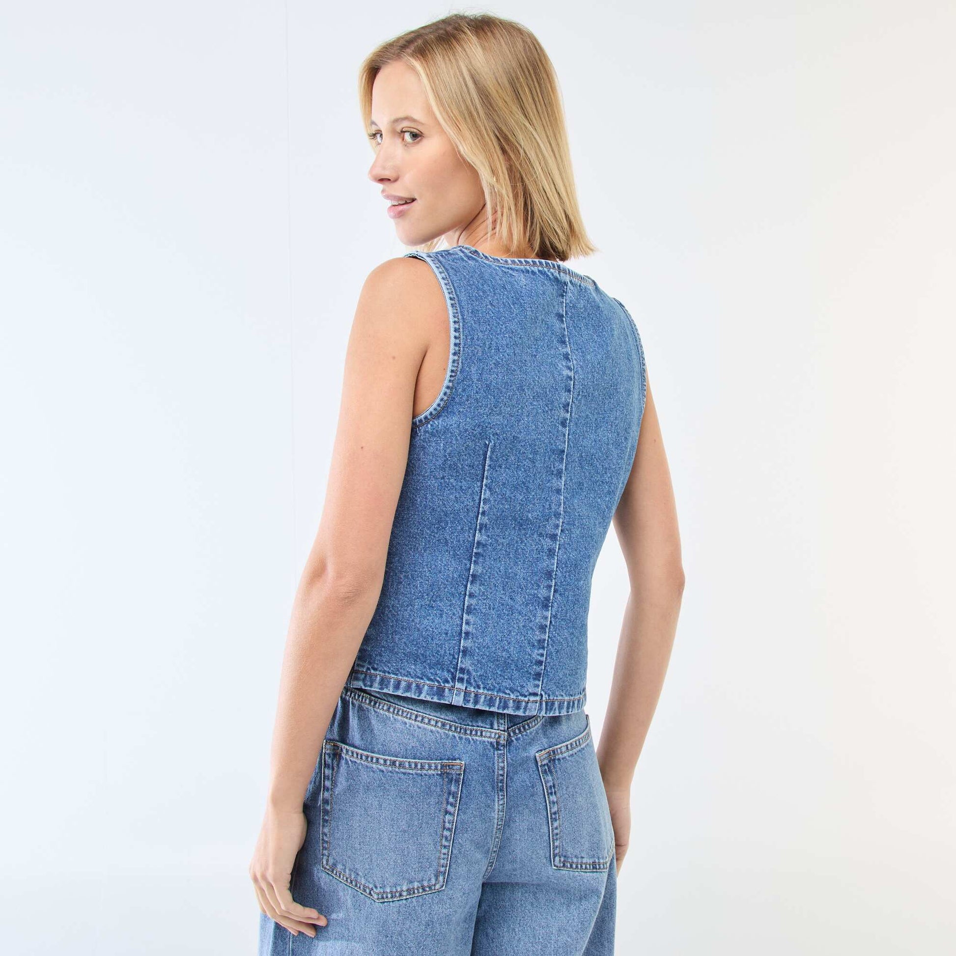 Denim Suit Vest BLUE