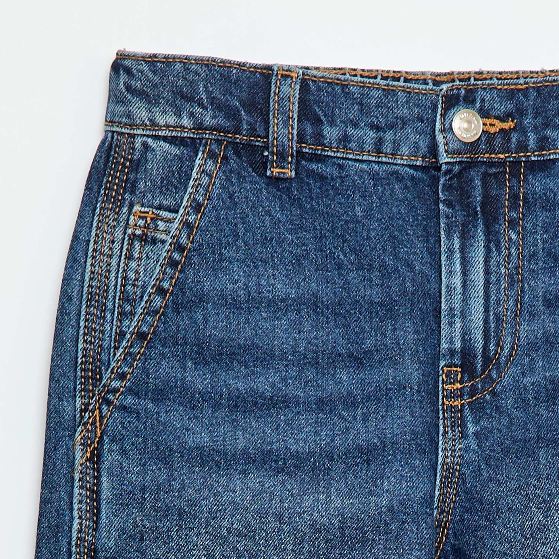 Loose Jeans with Large Pockets BLUE