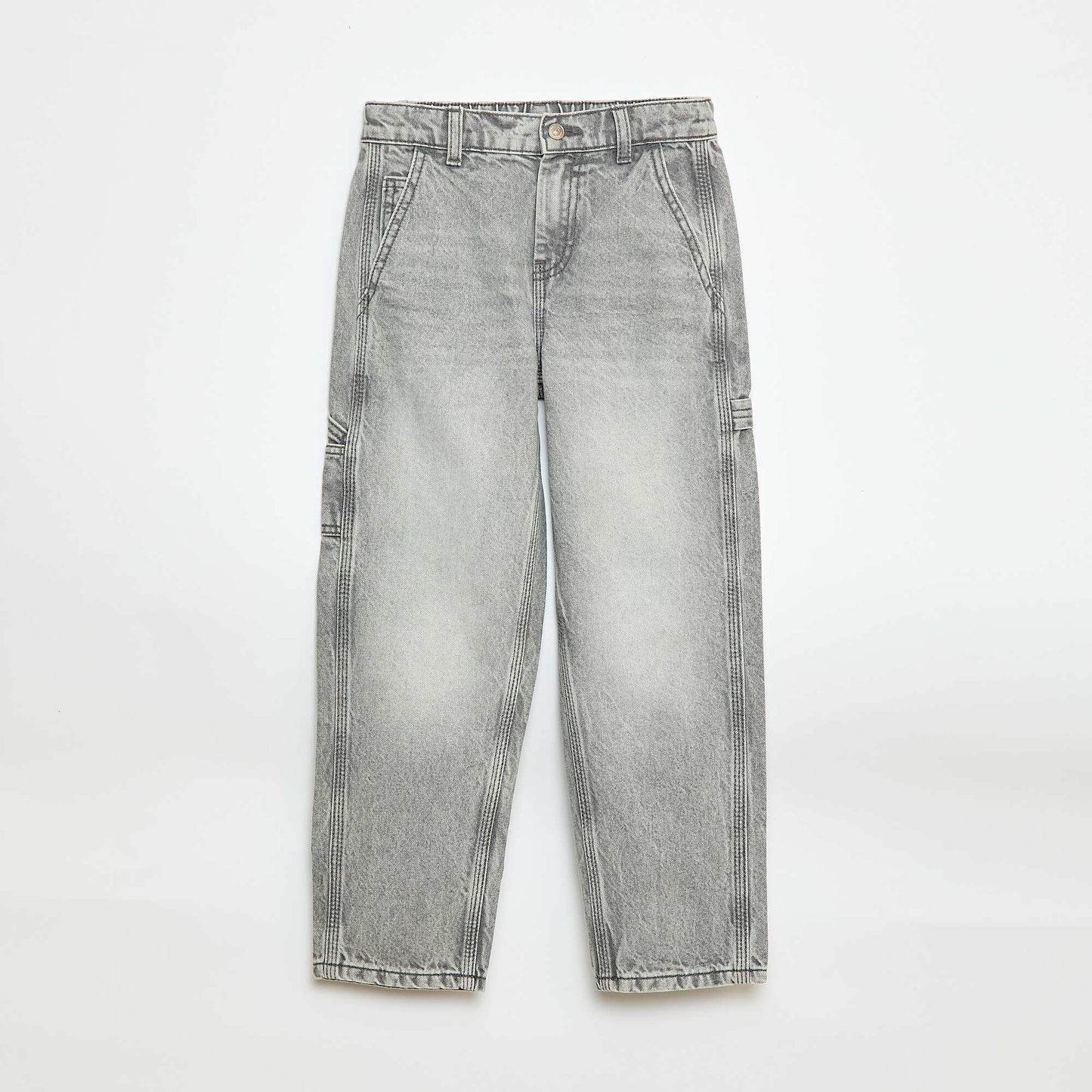Loose Jeans with Large Pockets GREY