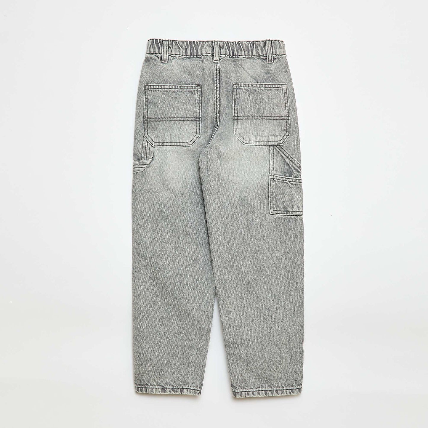 Loose Jeans with Large Pockets GREY