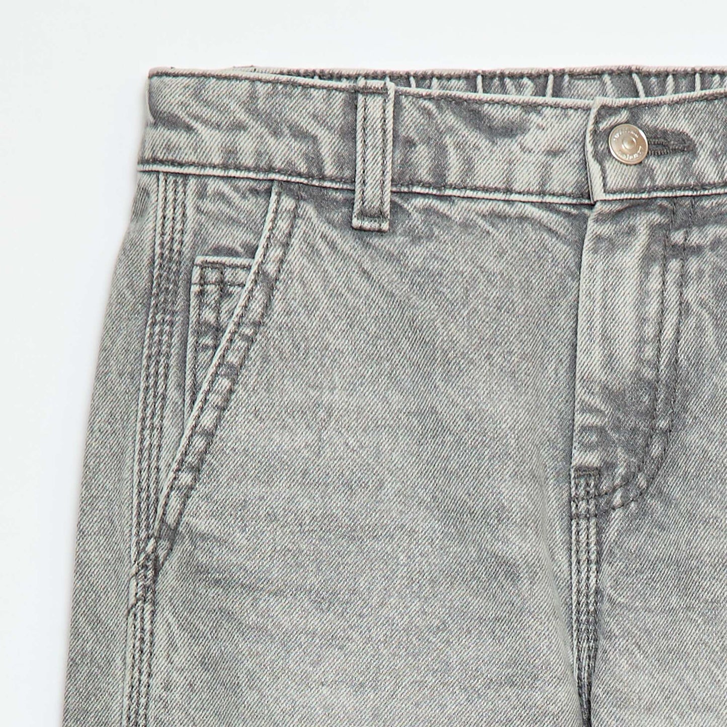Loose Jeans with Large Pockets GREY