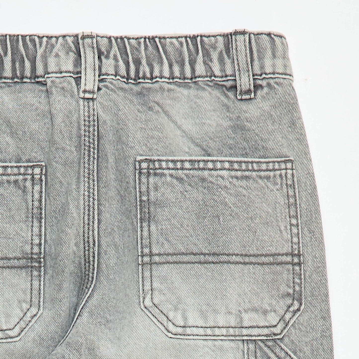 Loose Jeans with Large Pockets GREY