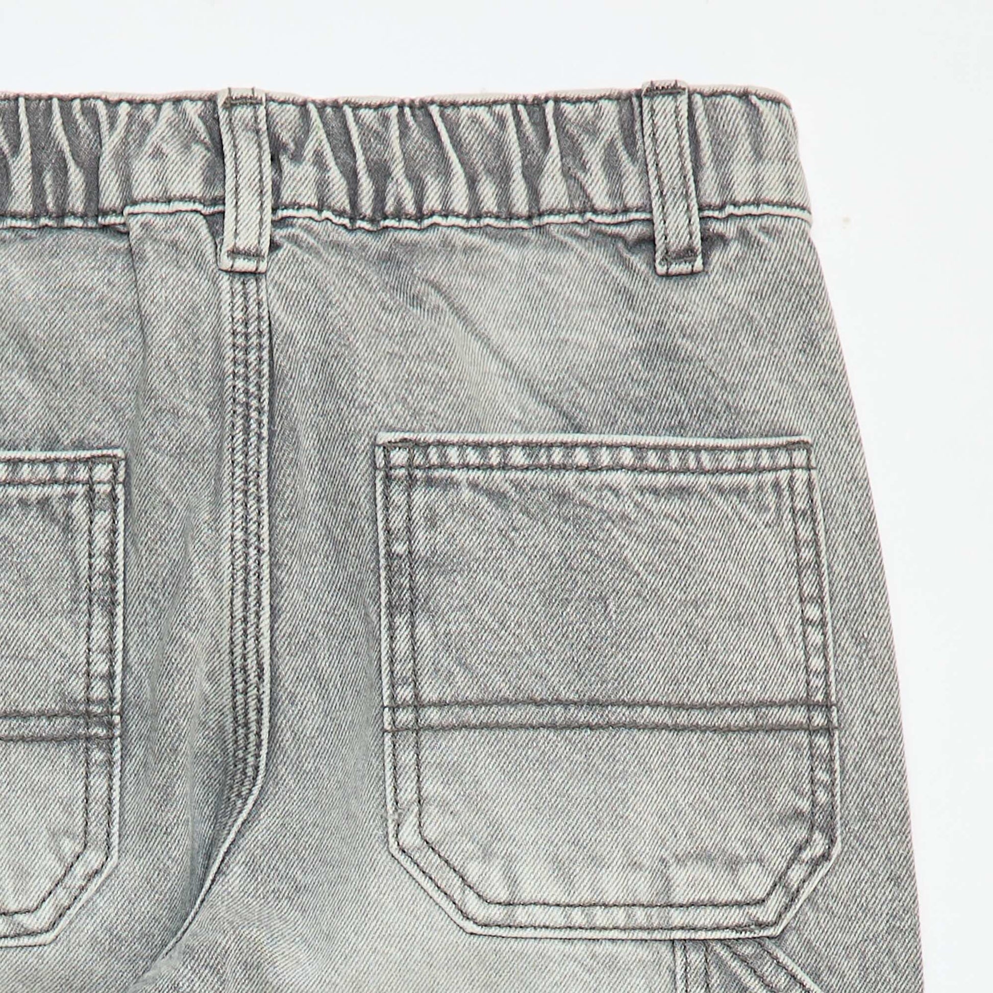 Loose Jeans with Large Pockets GREY