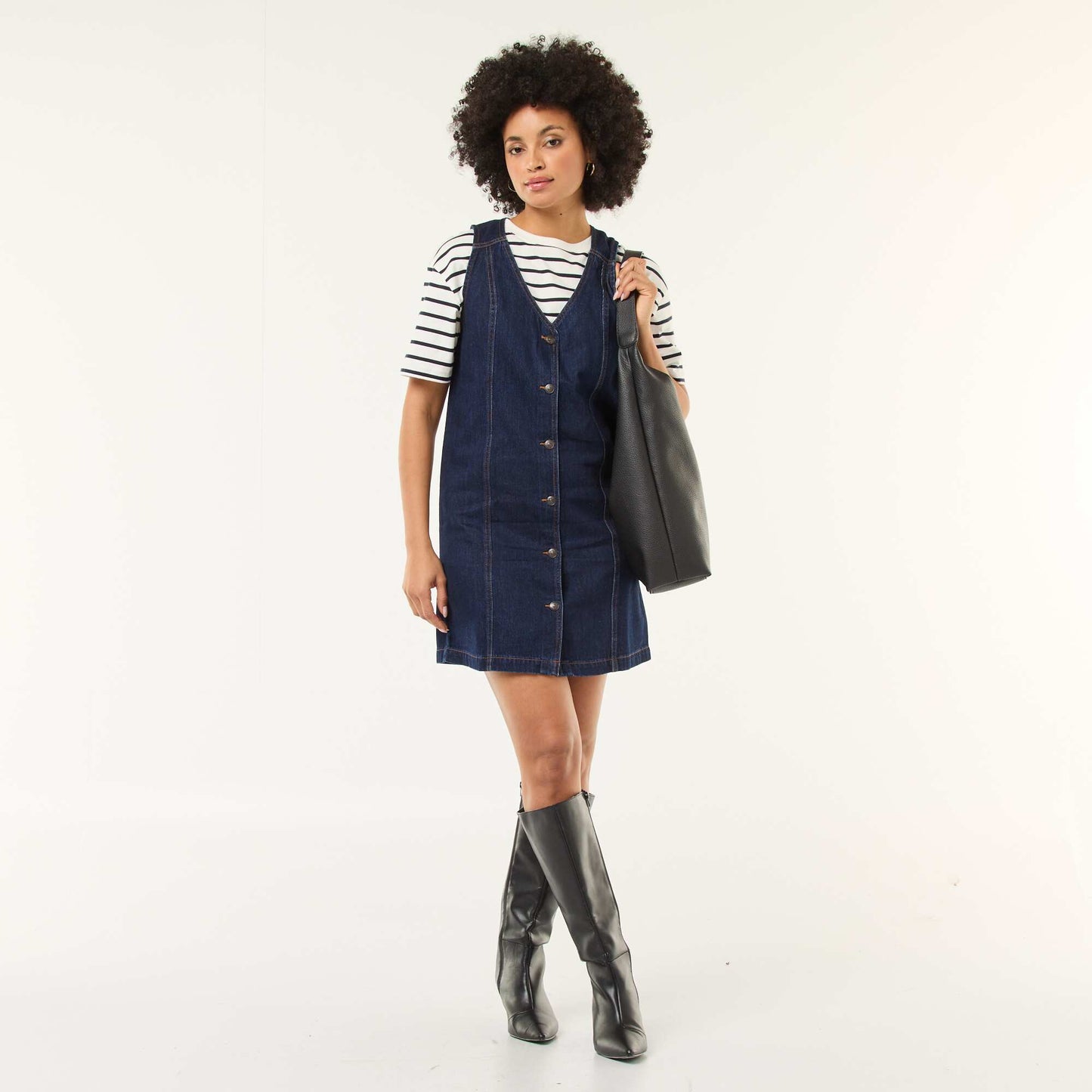 Sleeveless Denim Dress in Cotton BLUE