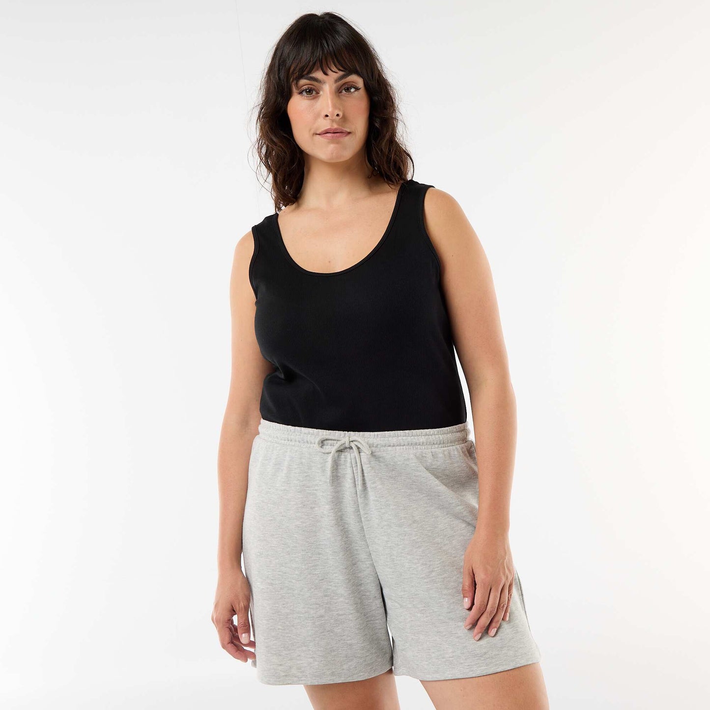Lightweight Plain Fleece Shorts GREY