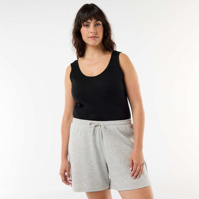 Lightweight Plain Fleece Shorts GREY