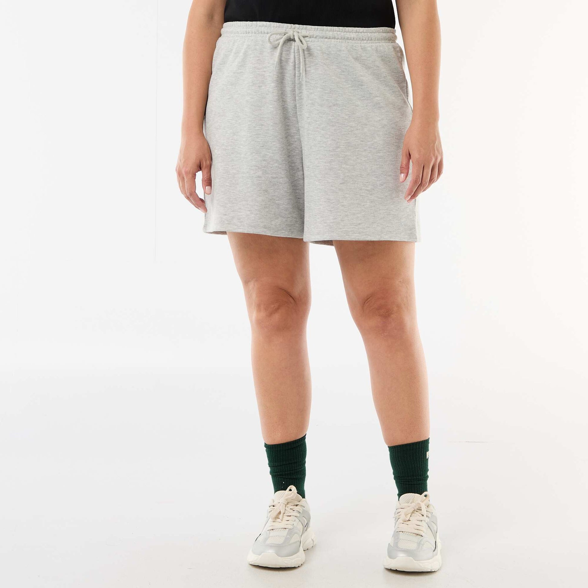 Lightweight Plain Fleece Shorts GREY