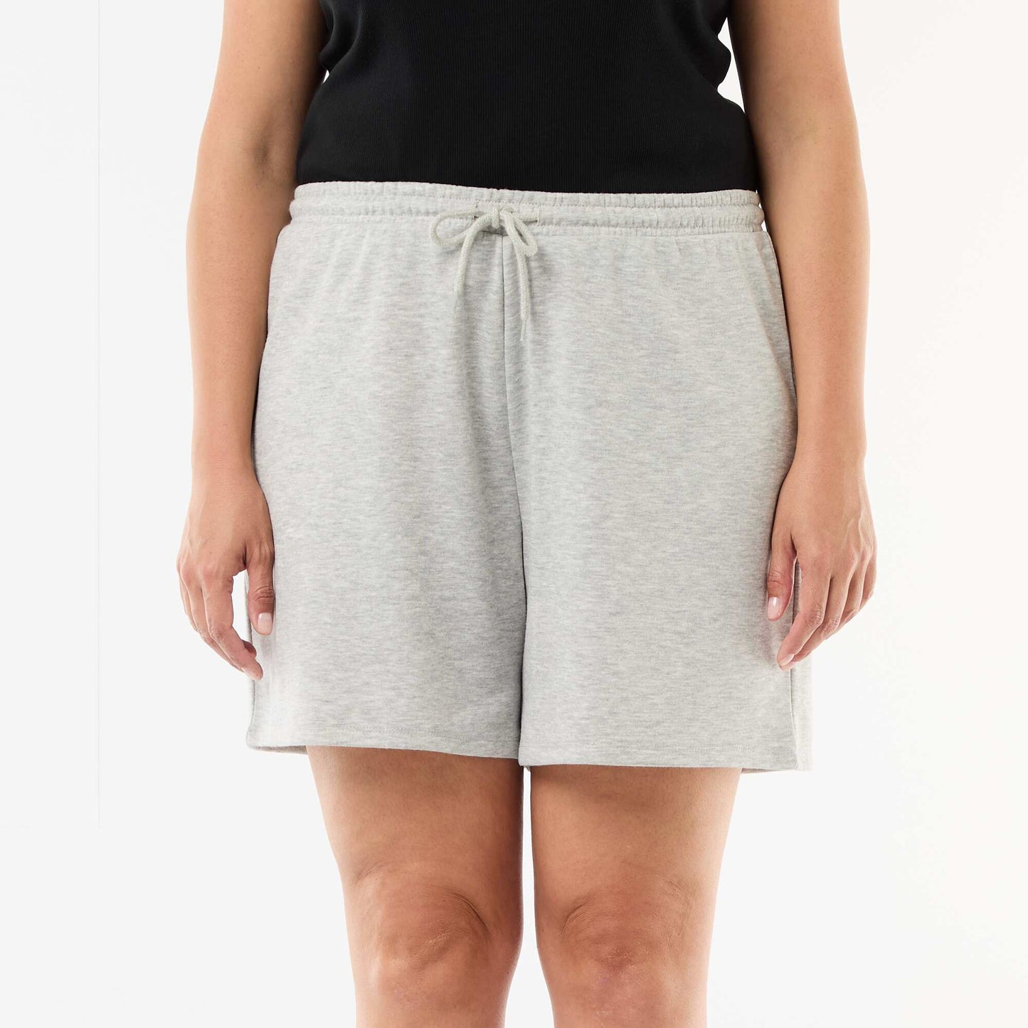 Lightweight Plain Fleece Shorts GREY