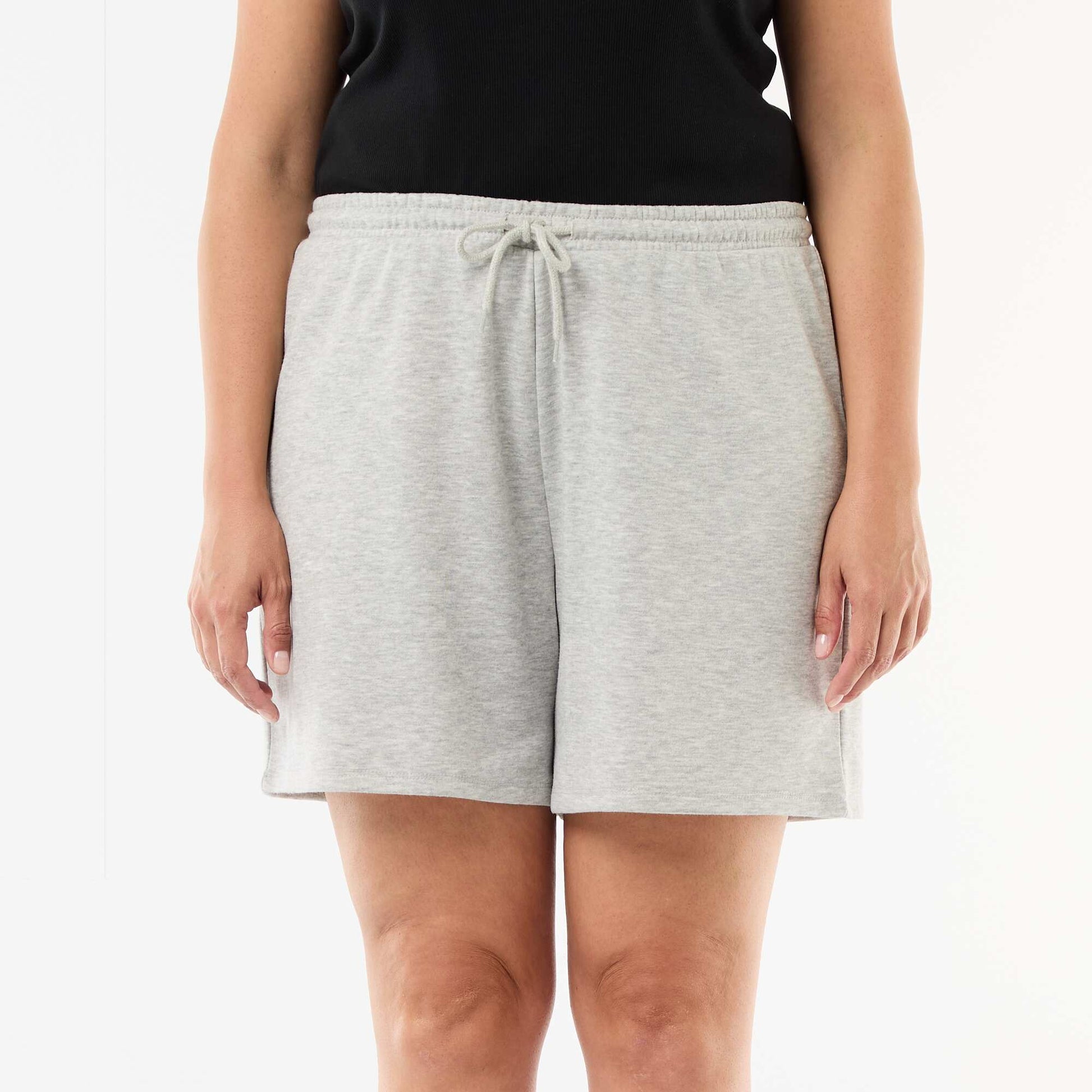 Lightweight Plain Fleece Shorts GREY