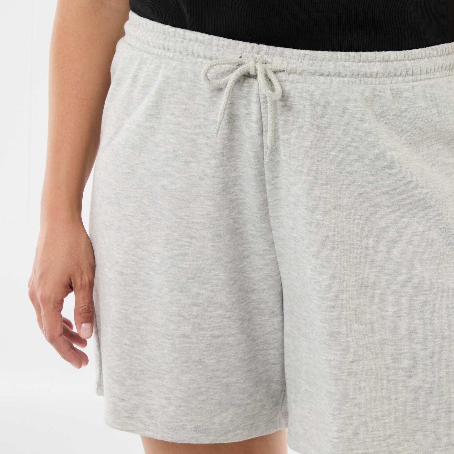 Lightweight Plain Fleece Shorts GREY