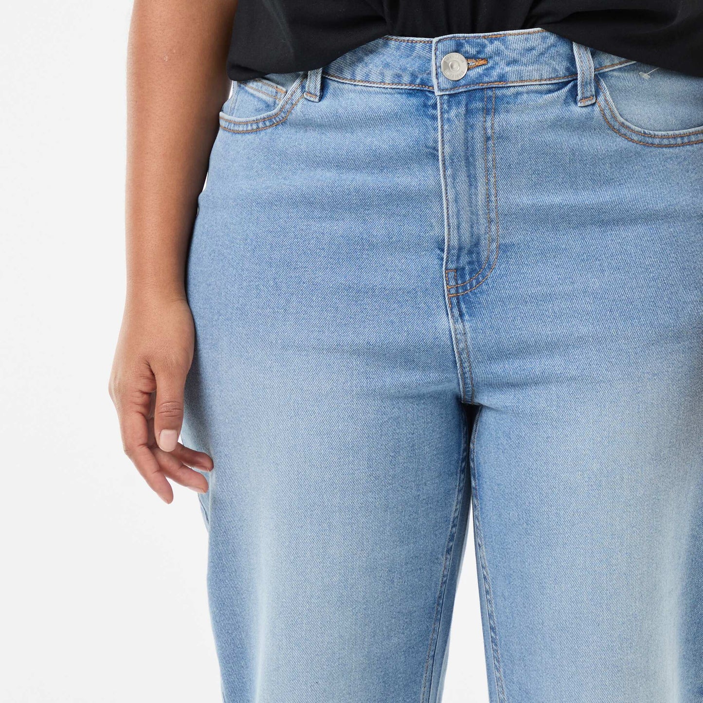 Bootcut Jeans with Raw Hem BLUE
