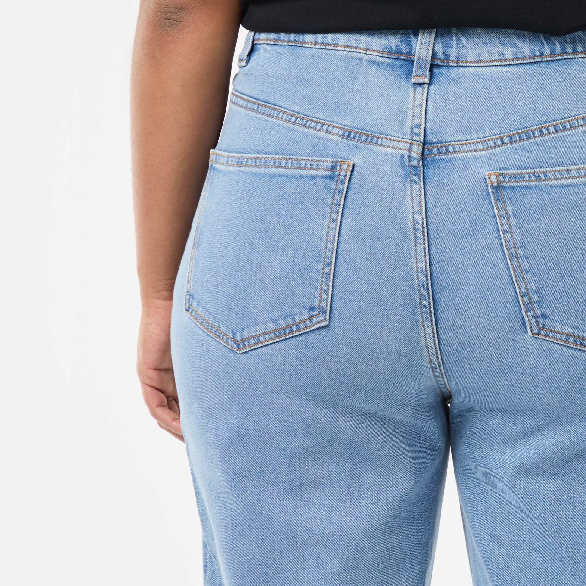 Bootcut Jeans with Raw Hem BLUE