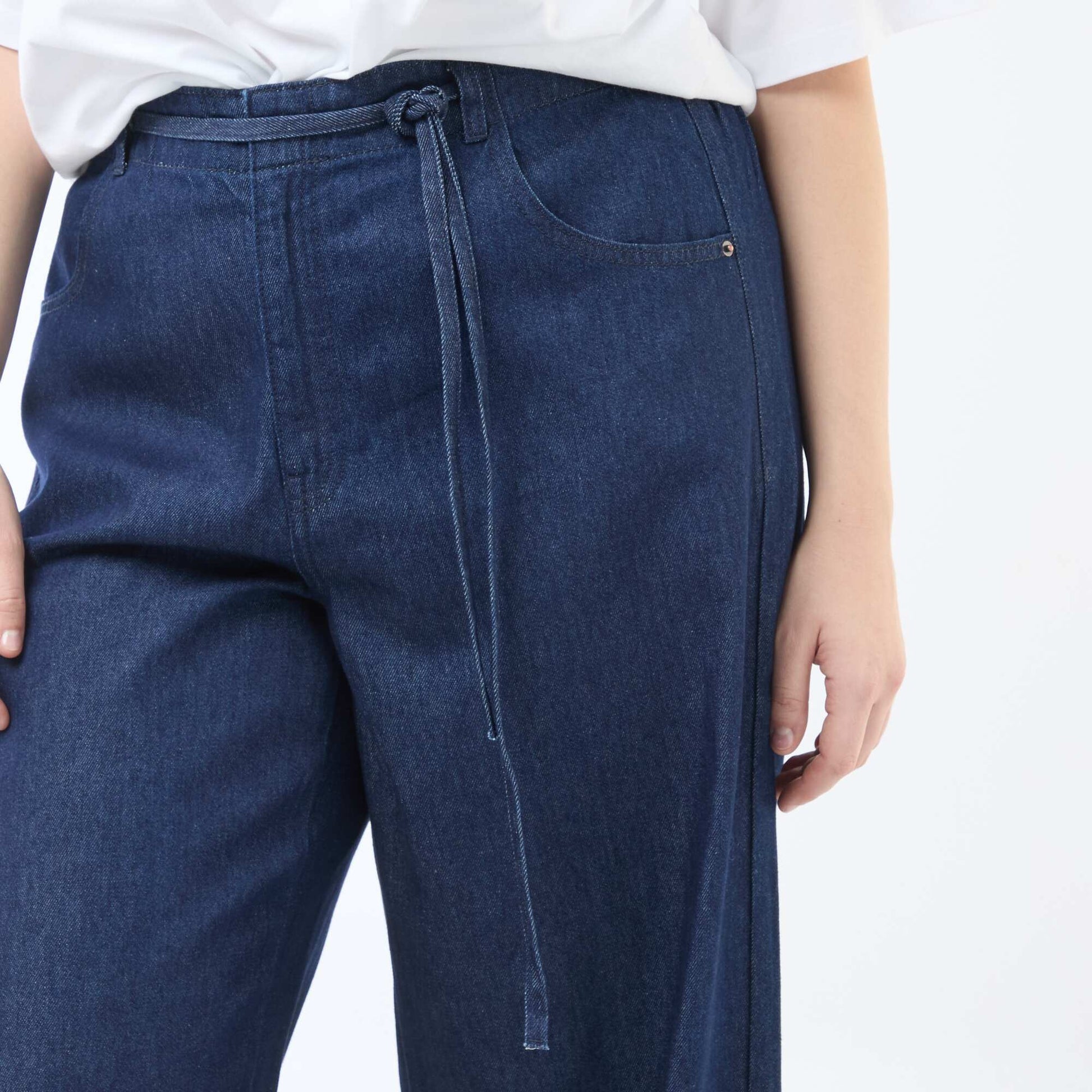 Low-Rise Wide Leg Denim Jeans BLUE