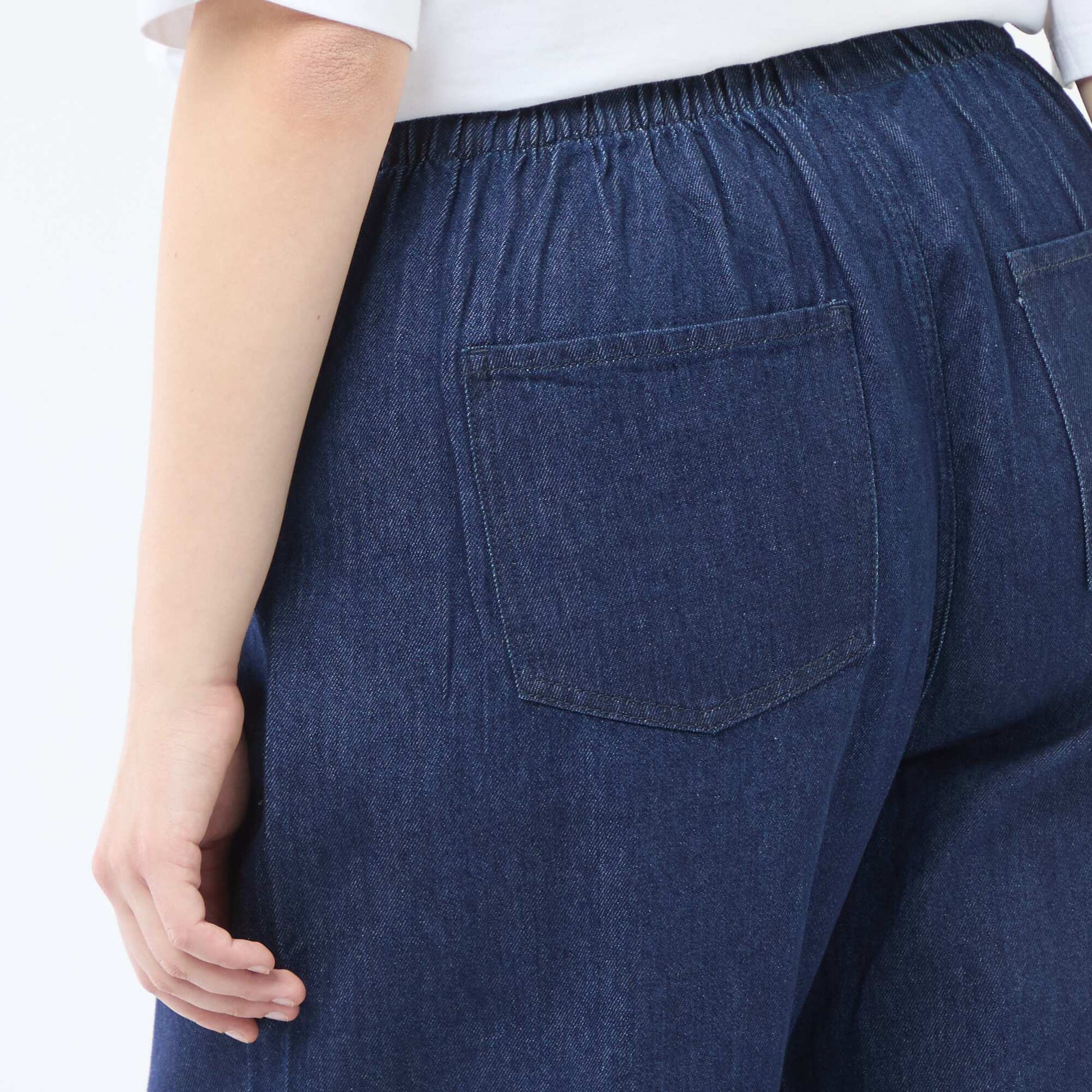 Low-Rise Wide Leg Denim Jeans BLUE