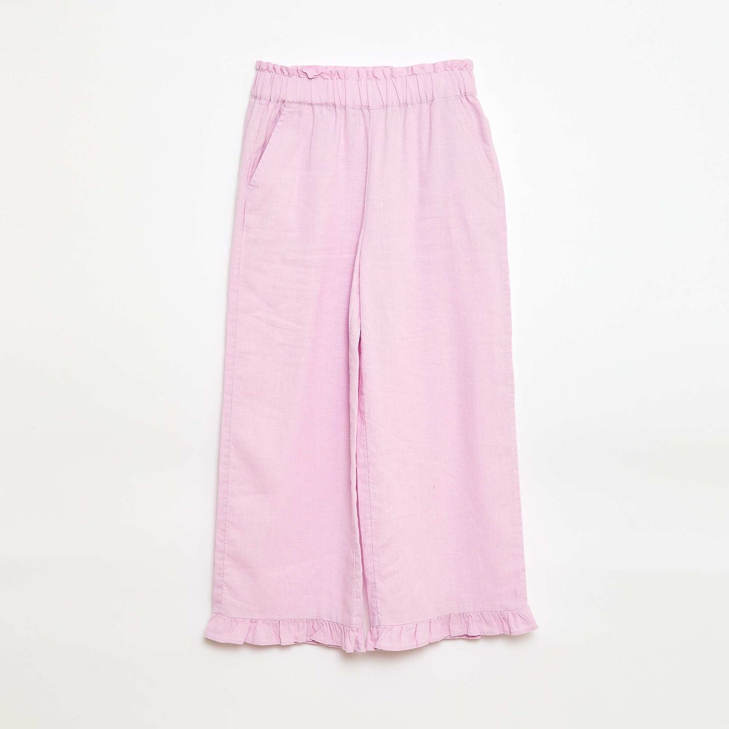 Linen Blend Trousers PURPLE