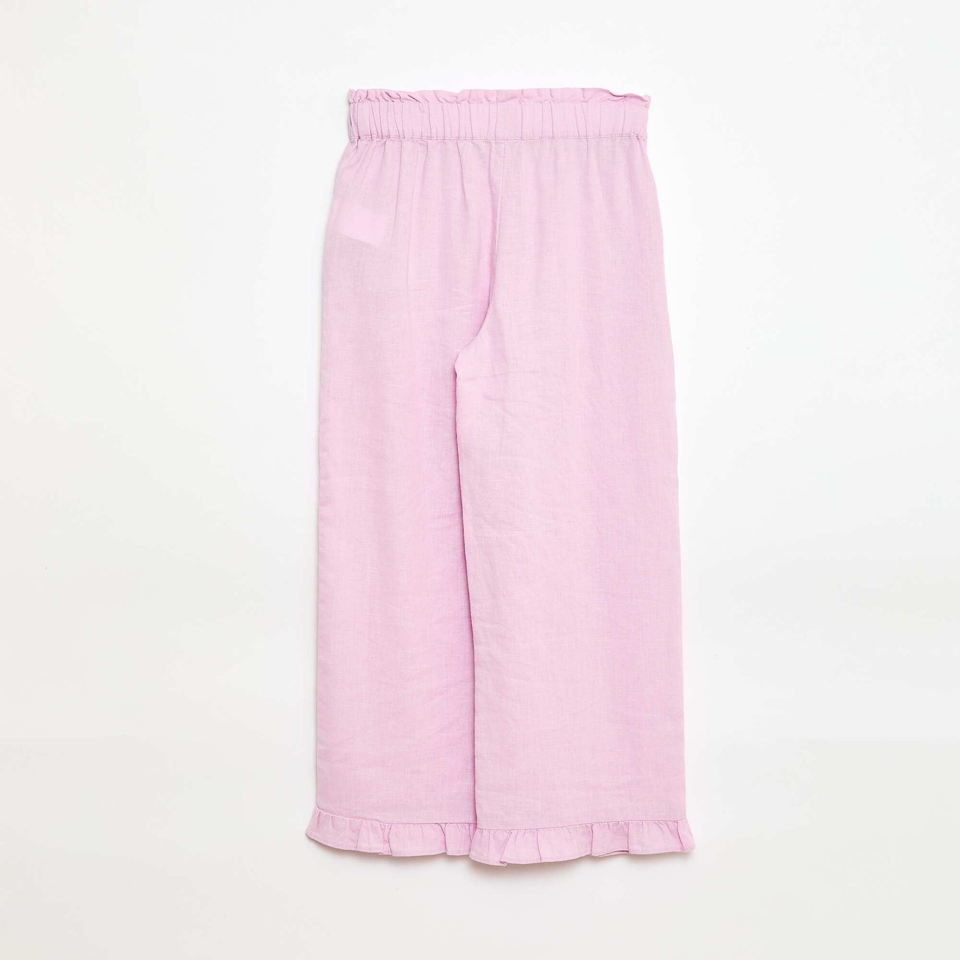 Linen Blend Trousers PURPLE
