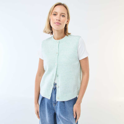 Sleeveless Solid Color Vest GREEN