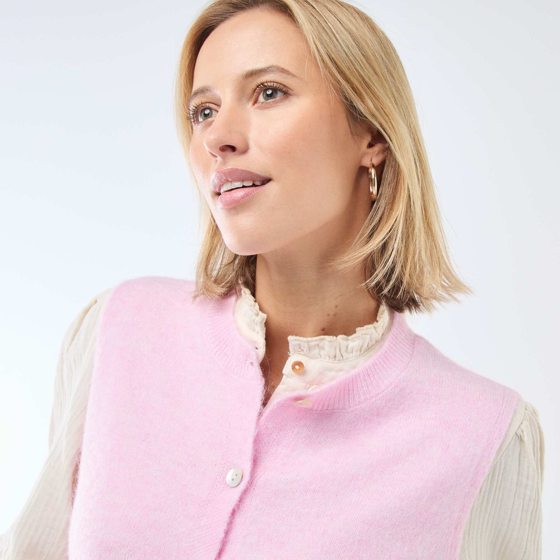 Sleeveless Solid Vest PINK