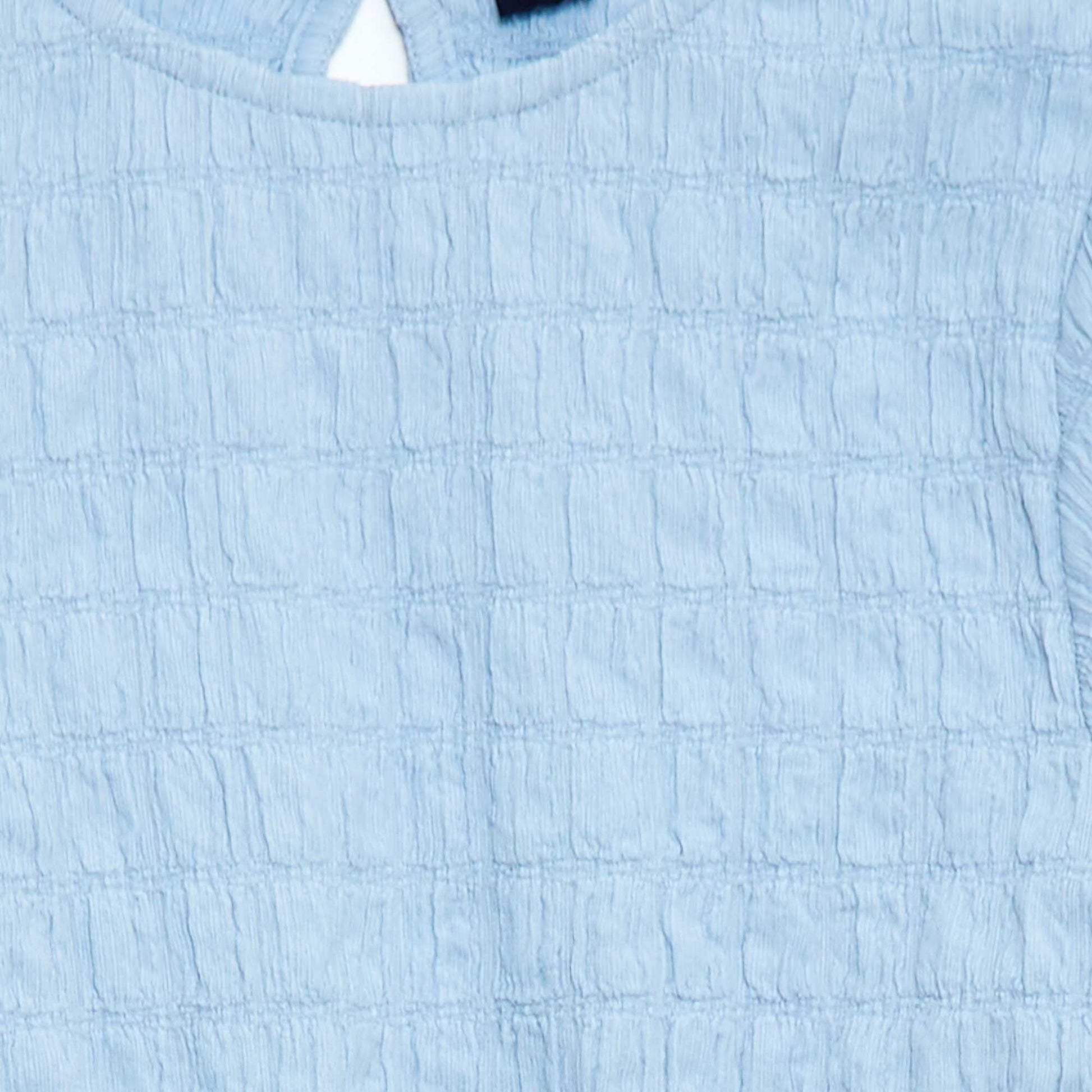 Oversized Fancy Knit T-shirt BLUE