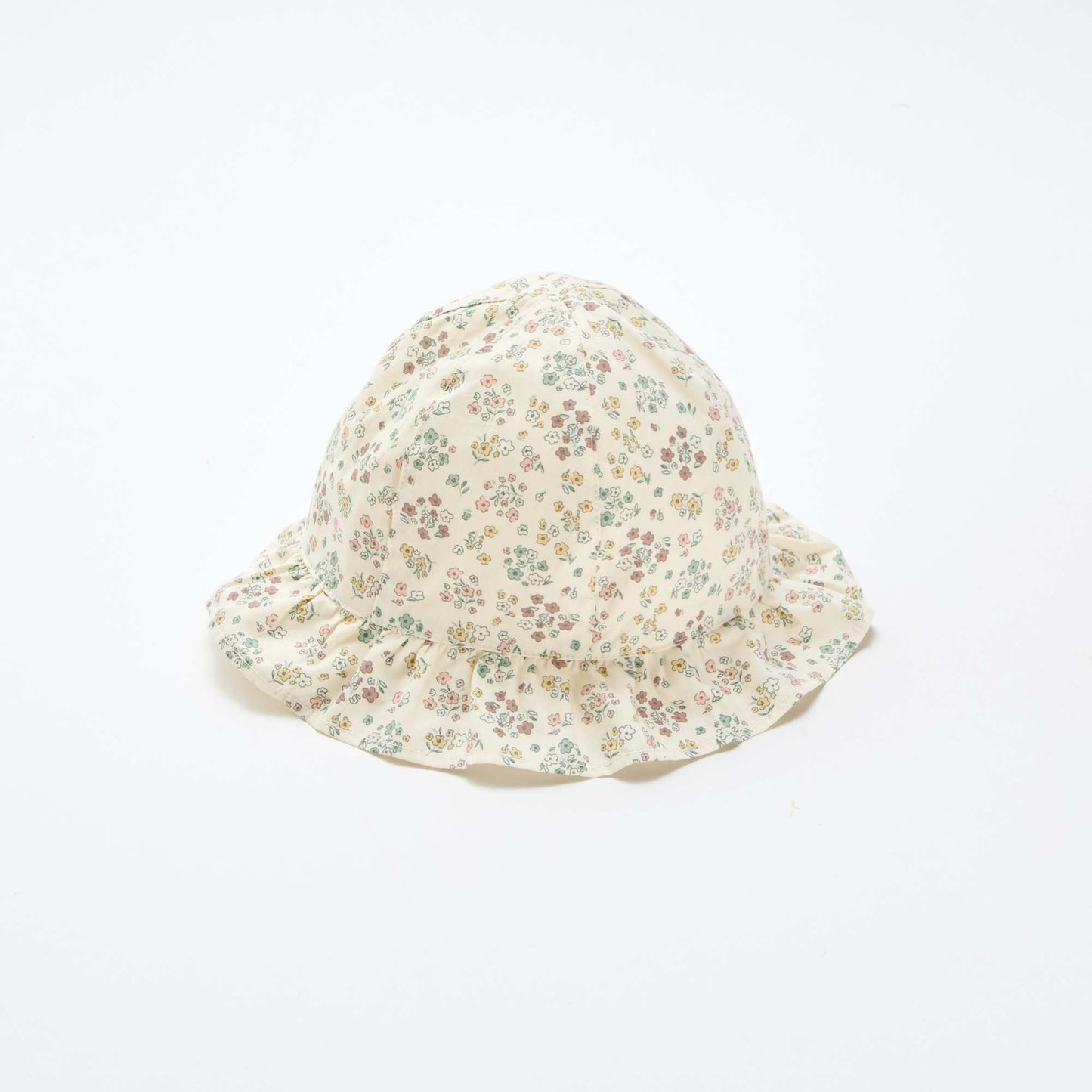 Floral Print Bucket Hat WHITE