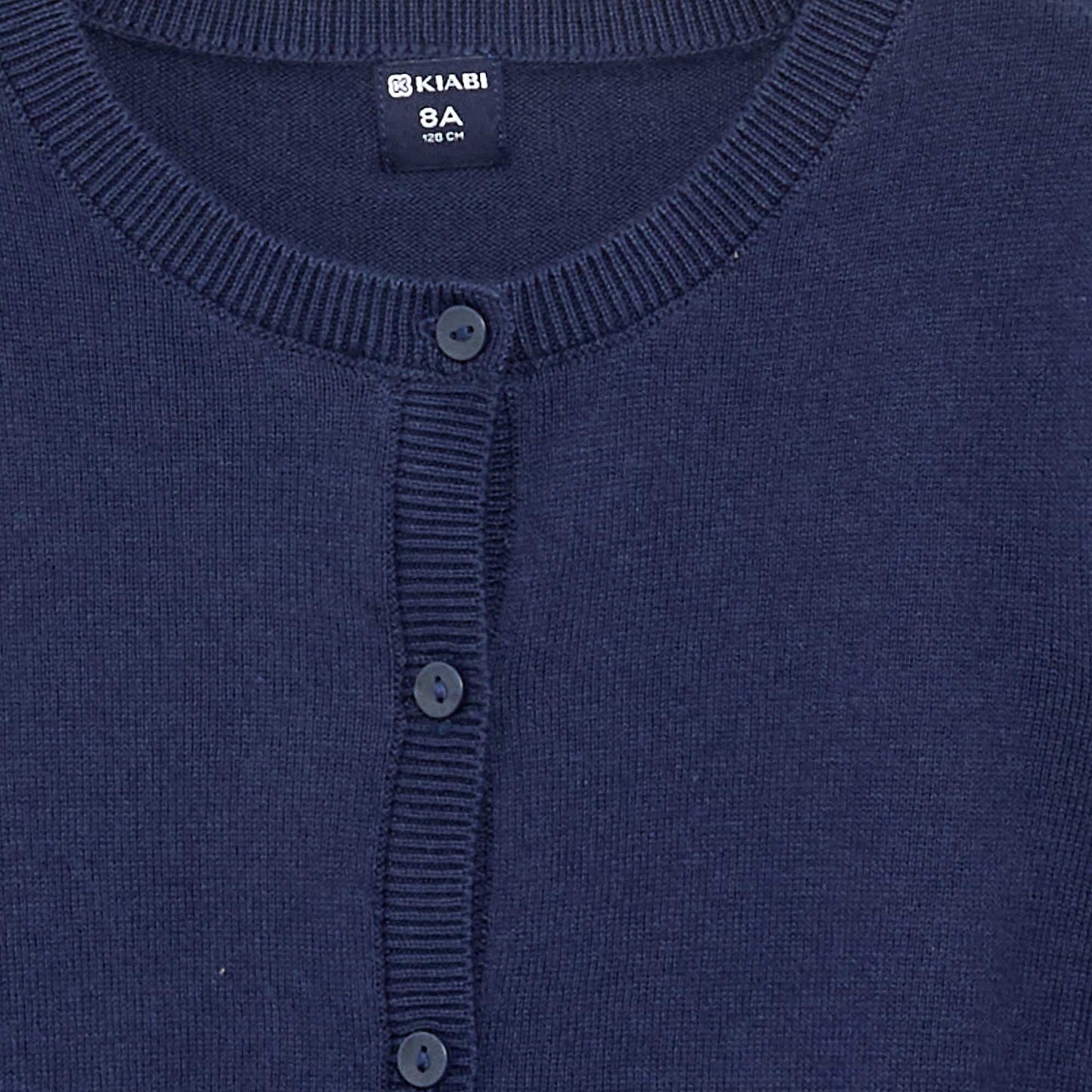 Lightweight Plain Round-Neck Cardigan BLACK