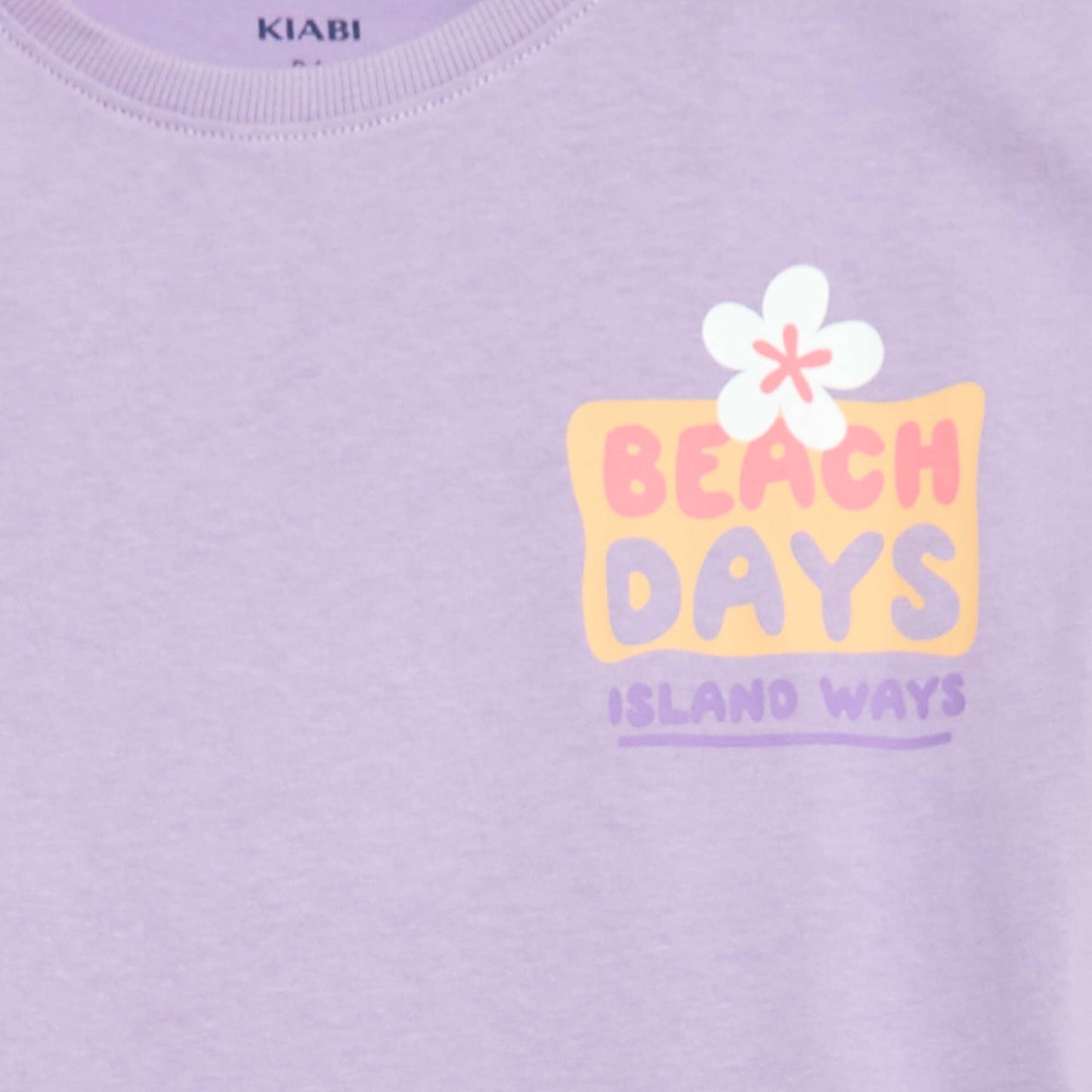 Loose-fit T-shirt with back & chest print PURPLE