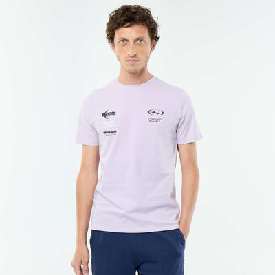 Short-sleeved graphic print T-shirt PURPLE