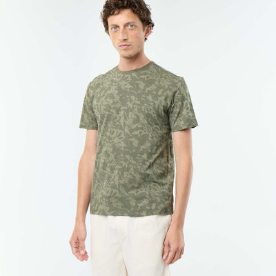 Short-sleeved graphic print T-shirt KHAKI