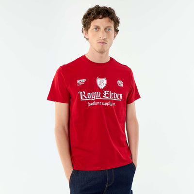 Short-sleeved graphic print T-shirt RED